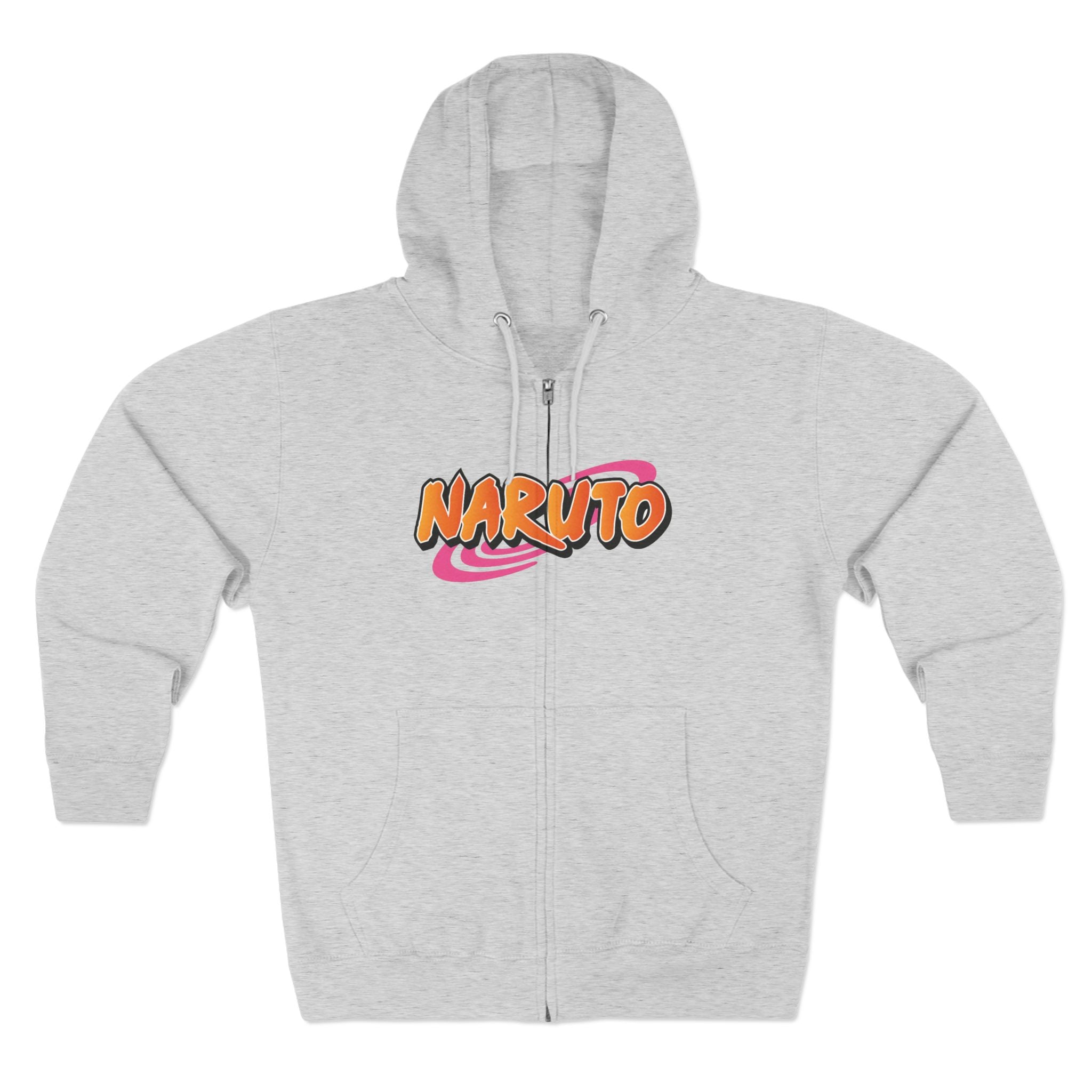 Naruto Zip Hoodie – Naruto, Sasuke & Gaara Anime Graphic Zip-Up