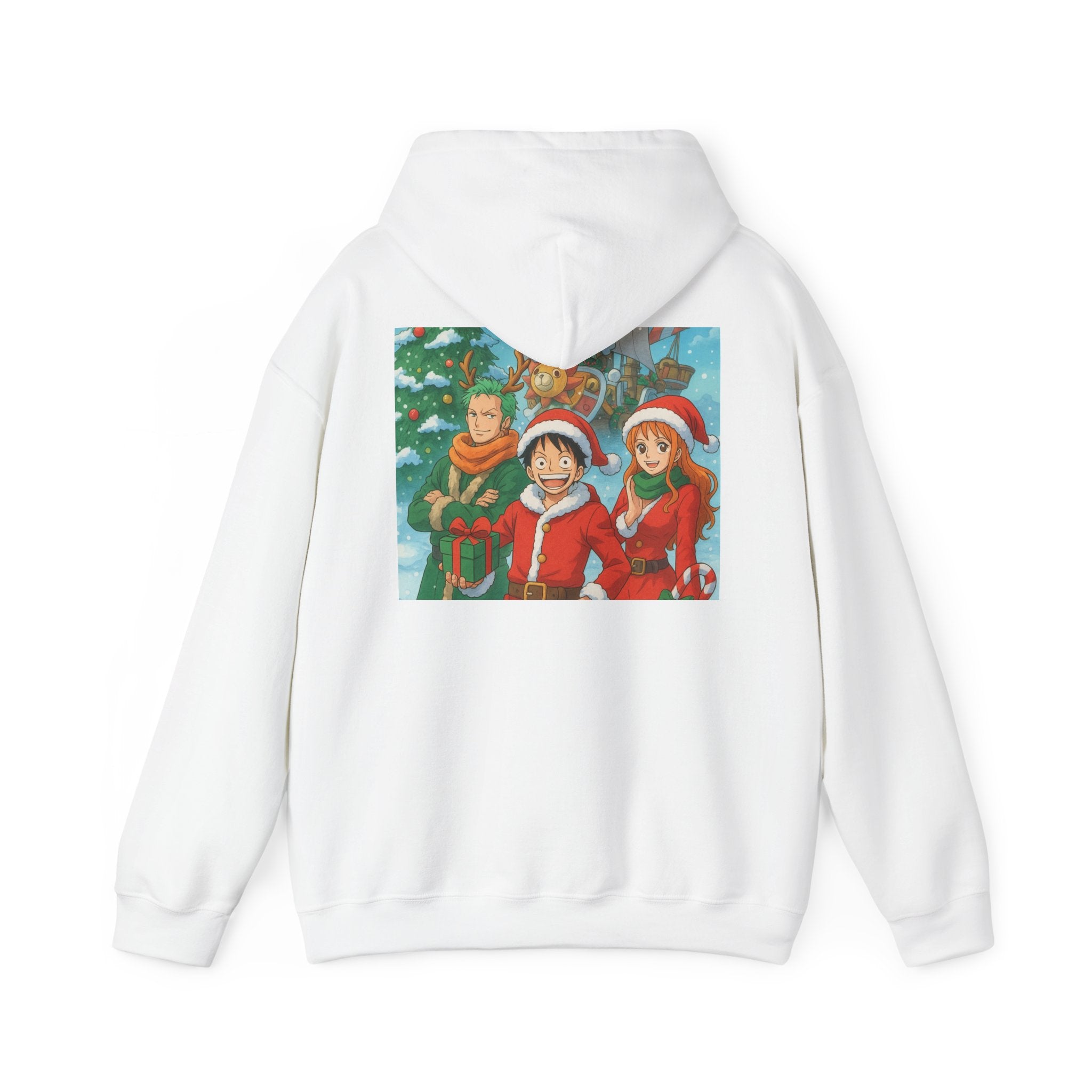 One Piece Hoodie — Luffy Crew Christmas Graphic Pullover