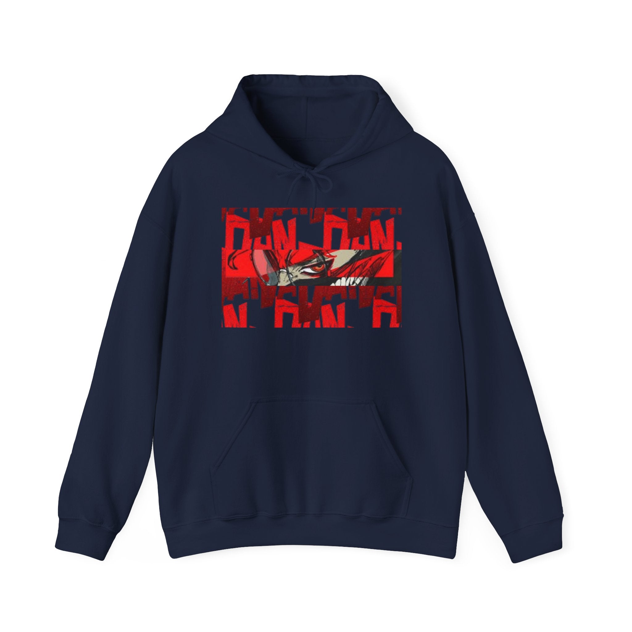 Hoodie — Red "Dandadan" Graphic Streetwear Pullover