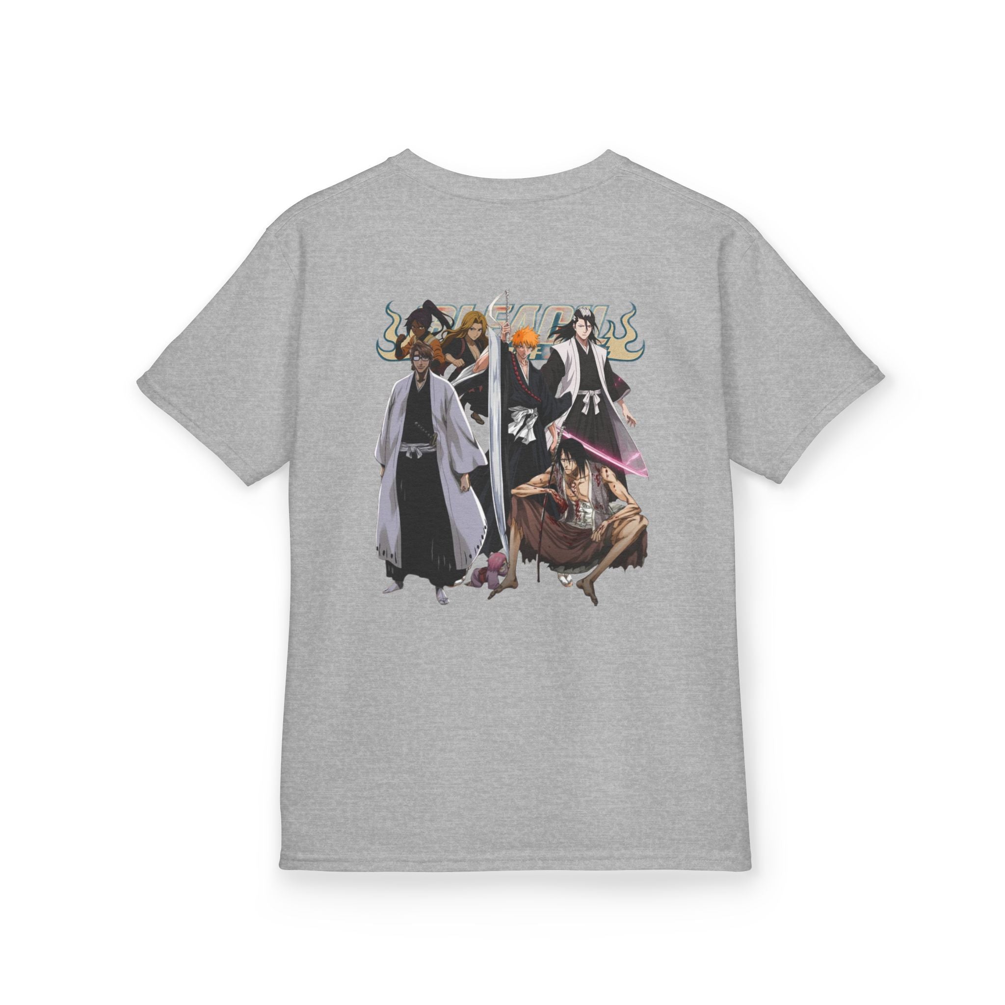 Kids Anime Crew T‑Shirt — Ichigo & Soul Reaper Characters Graphic Tee