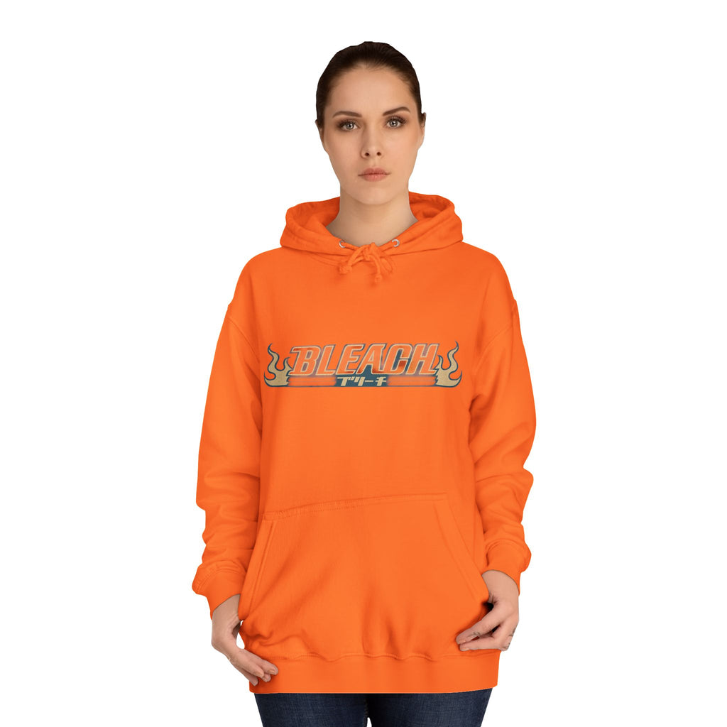 Bleach Anime Hoodie — Stylish College Flame Logo & Character Backprint