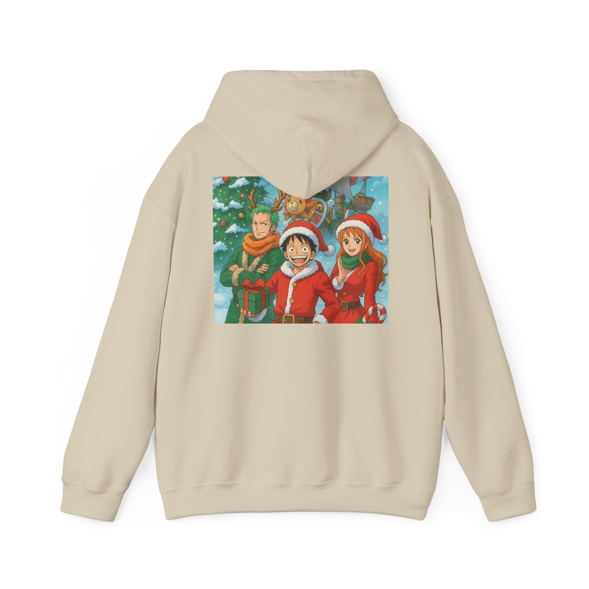 One Piece Hoodie — Luffy Crew Christmas Graphic Pullover