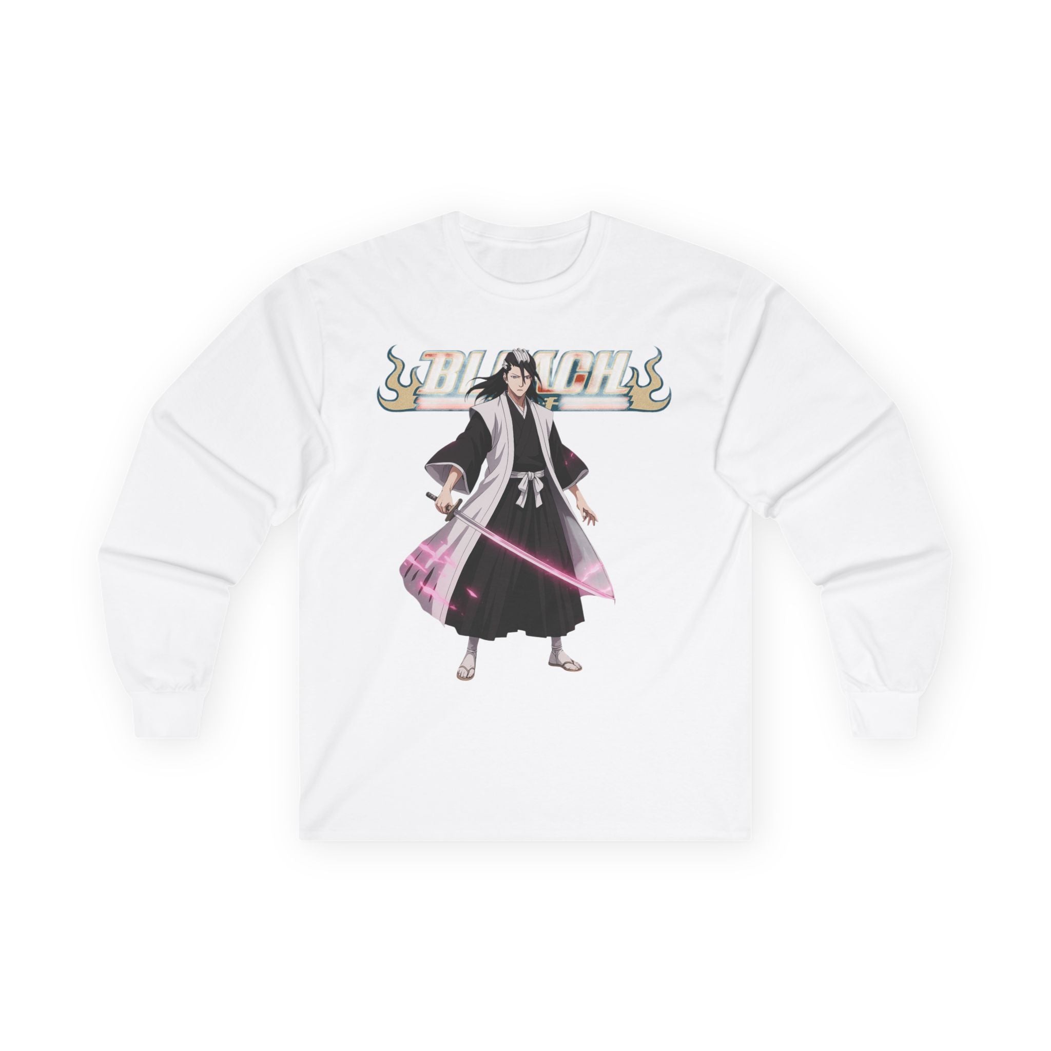 Anime-Inspired Long Sleeve Tee — 'Bleach' Style Soul Reaper Graphic