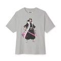 Anime-Inspired Unisex Oversized Boxy Tee with Samurai Design