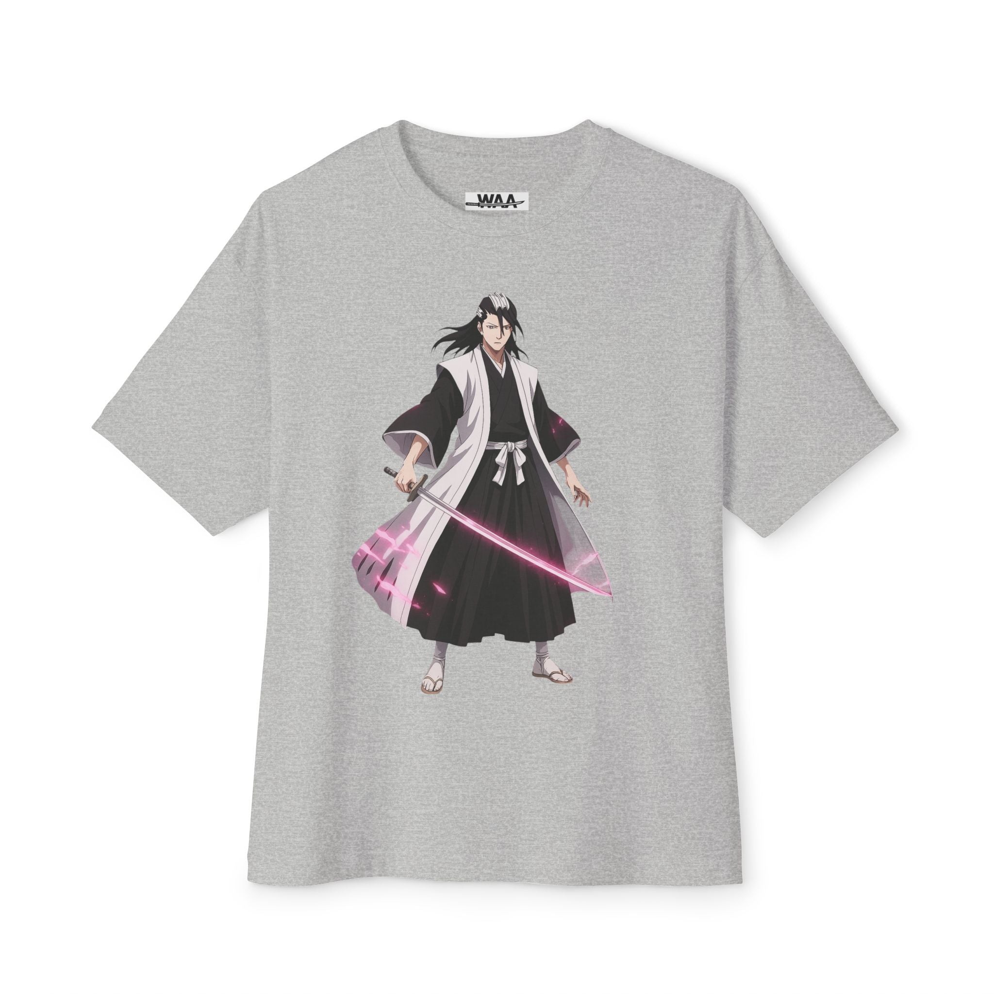 Anime-Inspired Unisex Oversized Boxy Tee with Samurai Design