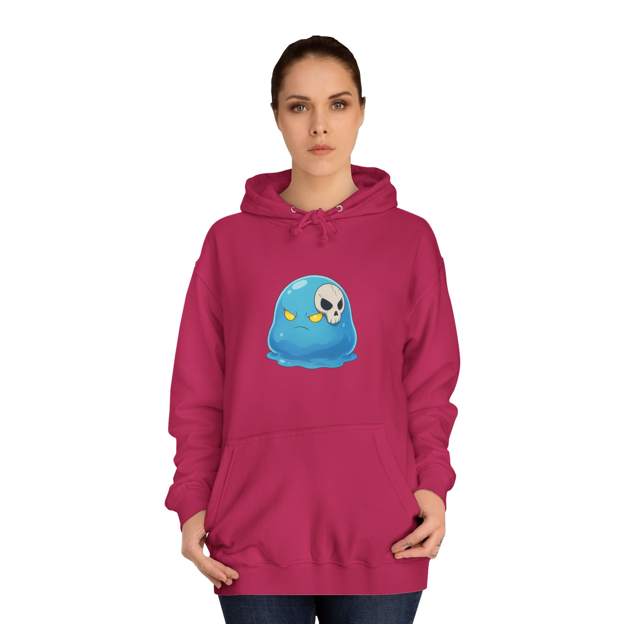 Cute Blue Slime Hoodie — 'Tempest' Gamer College Pullover