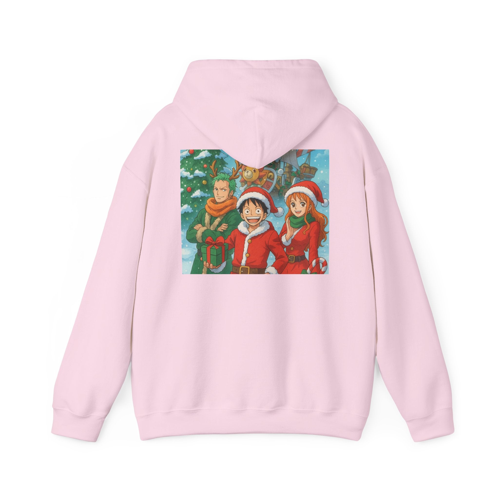 One Piece Hoodie — Luffy Crew Christmas Graphic Pullover