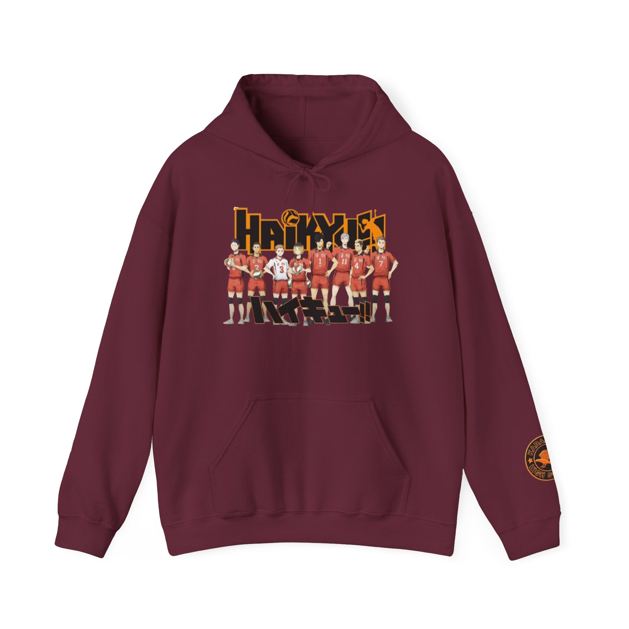 Haikyull Team Lineup Hoodie — Anime Volleyball Crew Sweatshirt