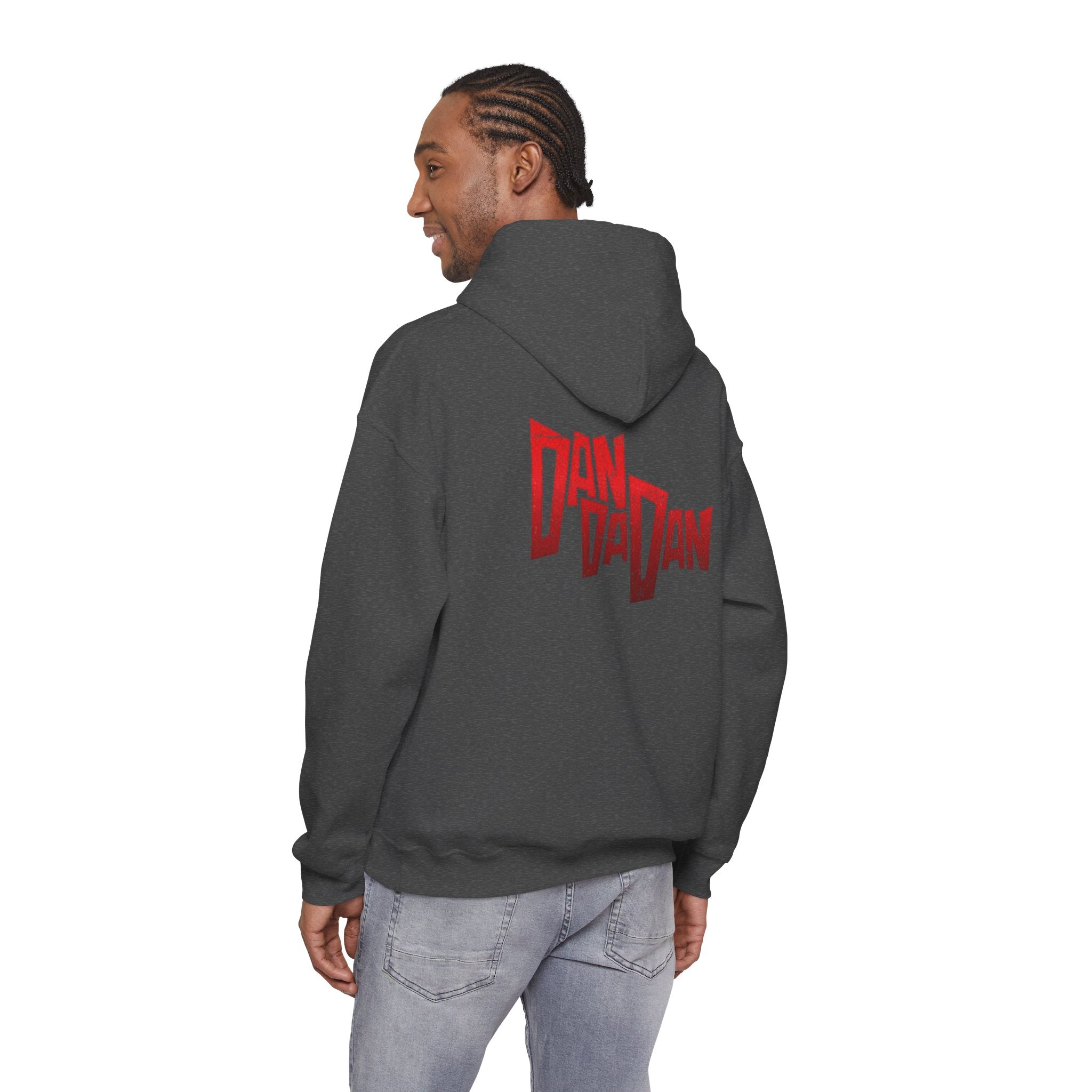 Hoodie — Red "Dandadan" Graphic Streetwear Pullover