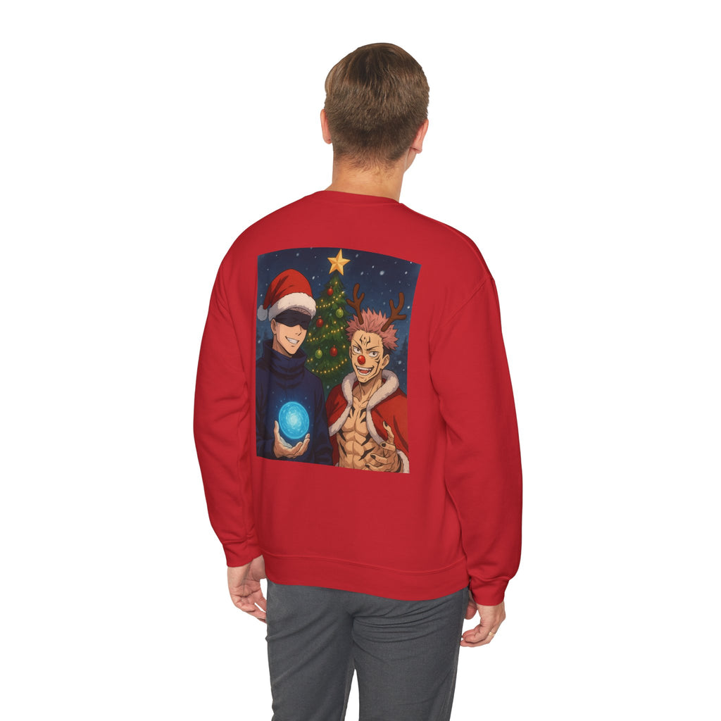 Jujutsu Kaisen Christmas Crewneck Sweatshirt — Holiday Anime Sweatshirt