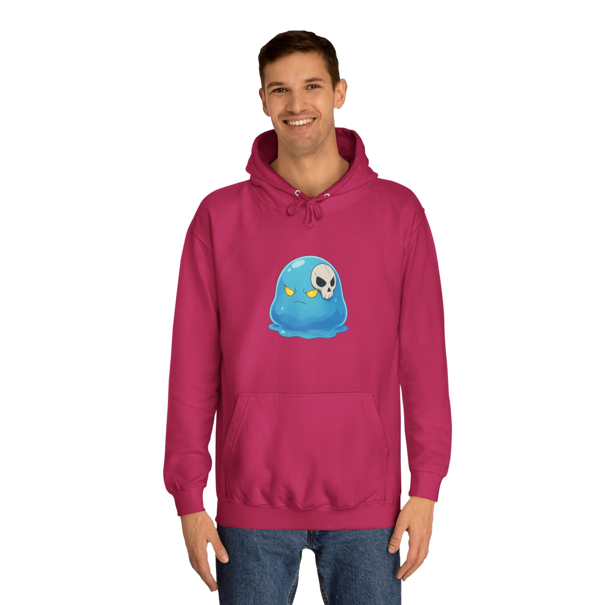 Cute Blue Slime Hoodie — 'Tempest' Gamer College Pullover