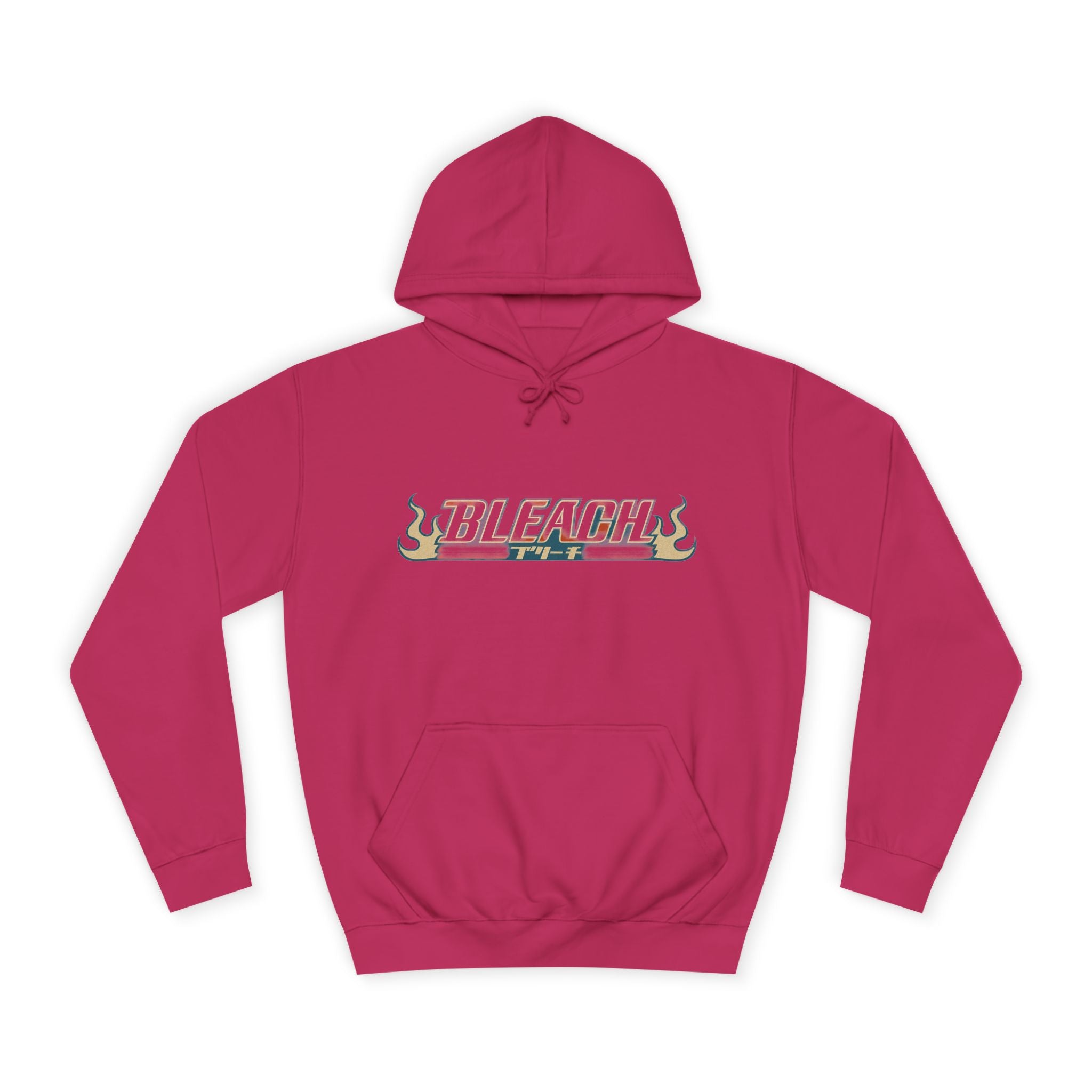 Bleach Anime Hoodie — Stylish College Flame Logo & Character Backprint