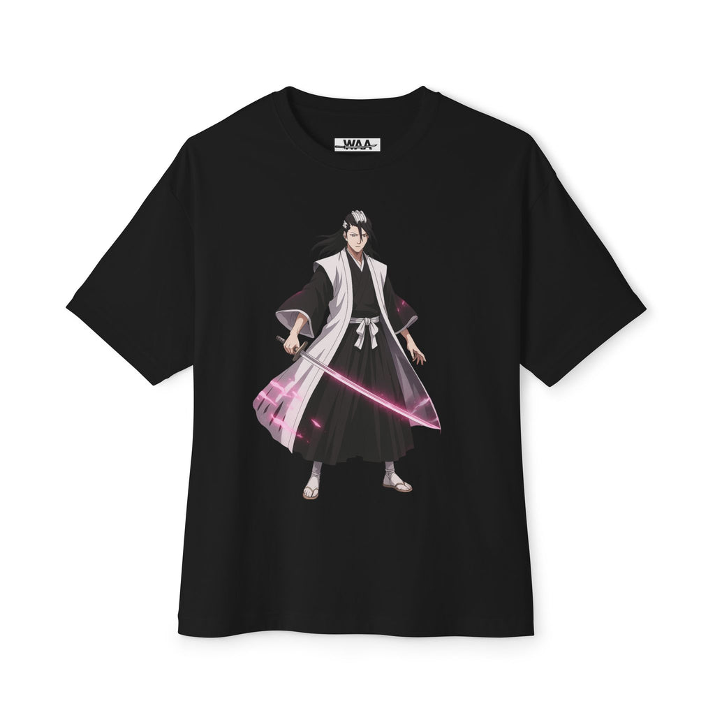 Anime-Inspired Unisex Oversized Boxy Tee with Samurai Design