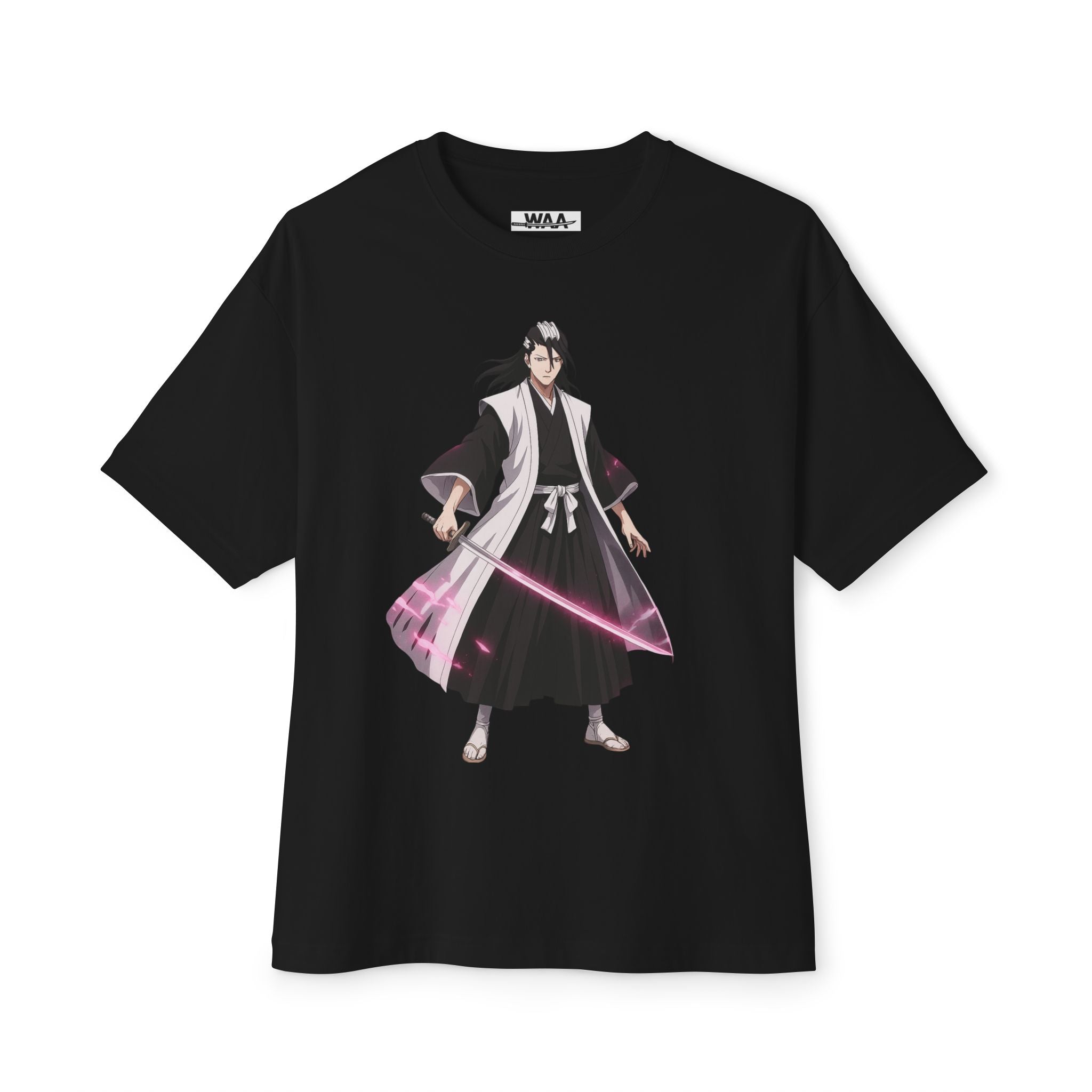 Anime-Inspired Unisex Oversized Boxy Tee with Samurai Design