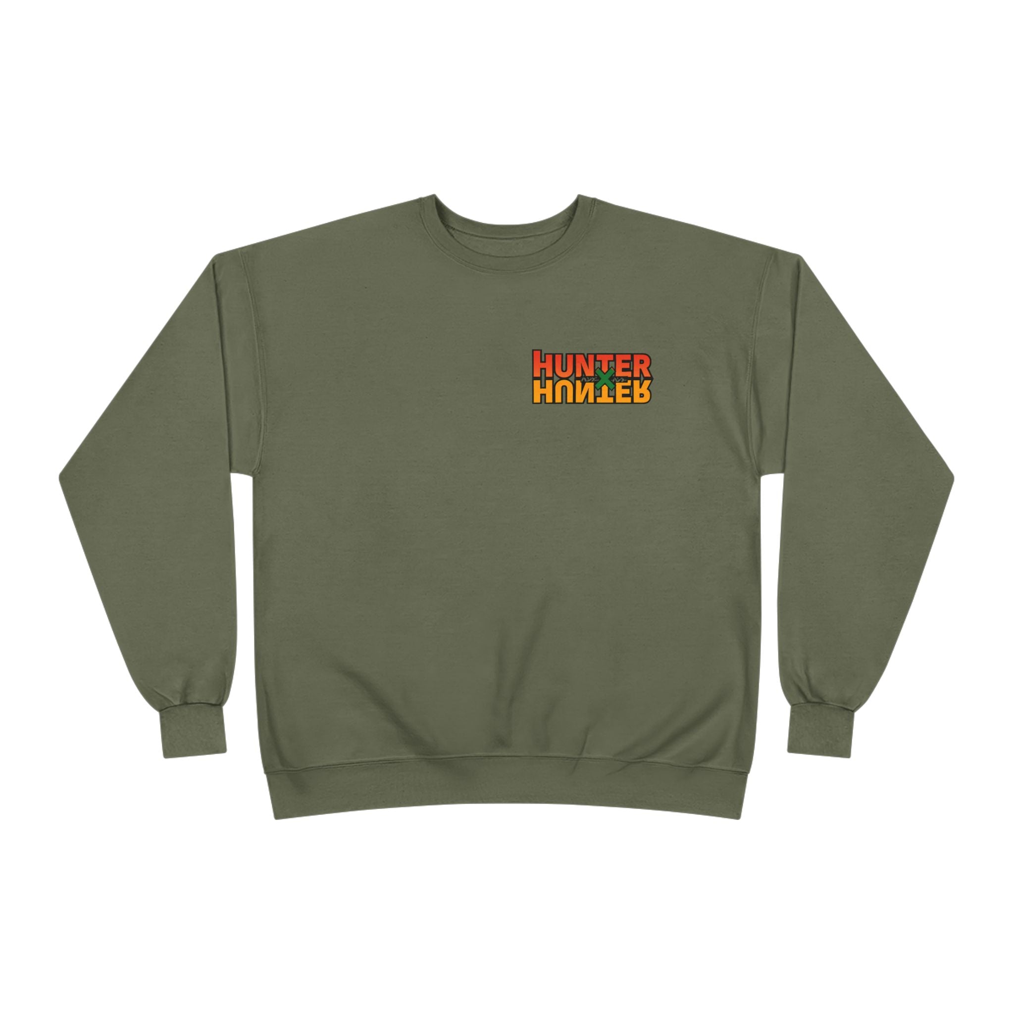 Merry Christmas Anime Crewneck Sweatshirt — 'Hunter' Front Logo & Festive Back Design