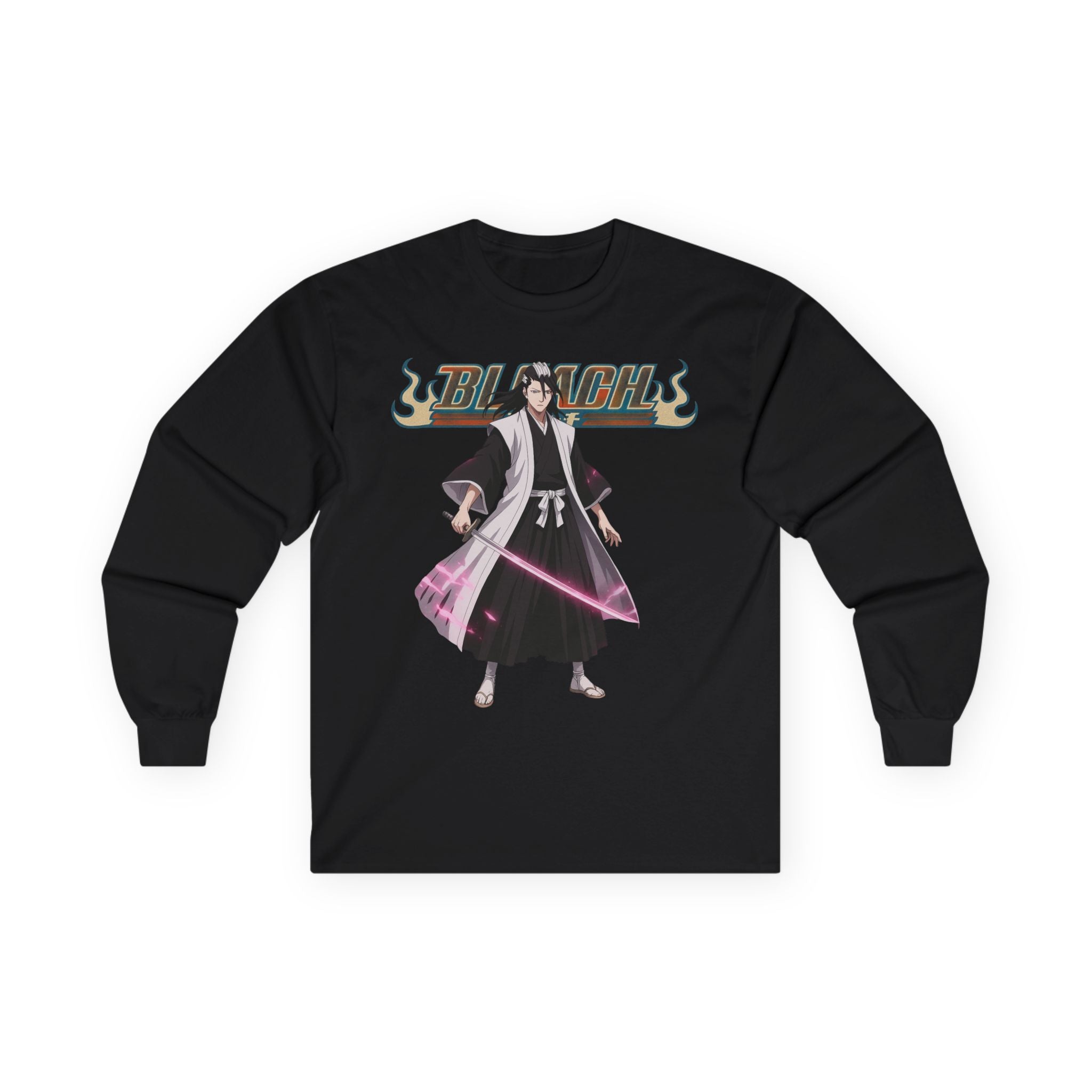 Anime-Inspired Long Sleeve Tee — 'Bleach' Style Soul Reaper Graphic