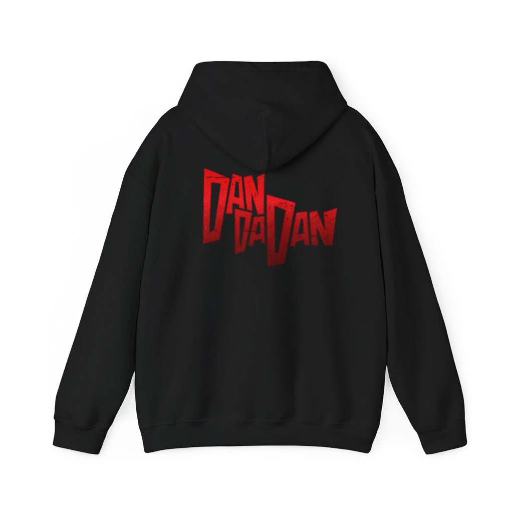 Hoodie — Red "Dandadan" Graphic Streetwear Pullover