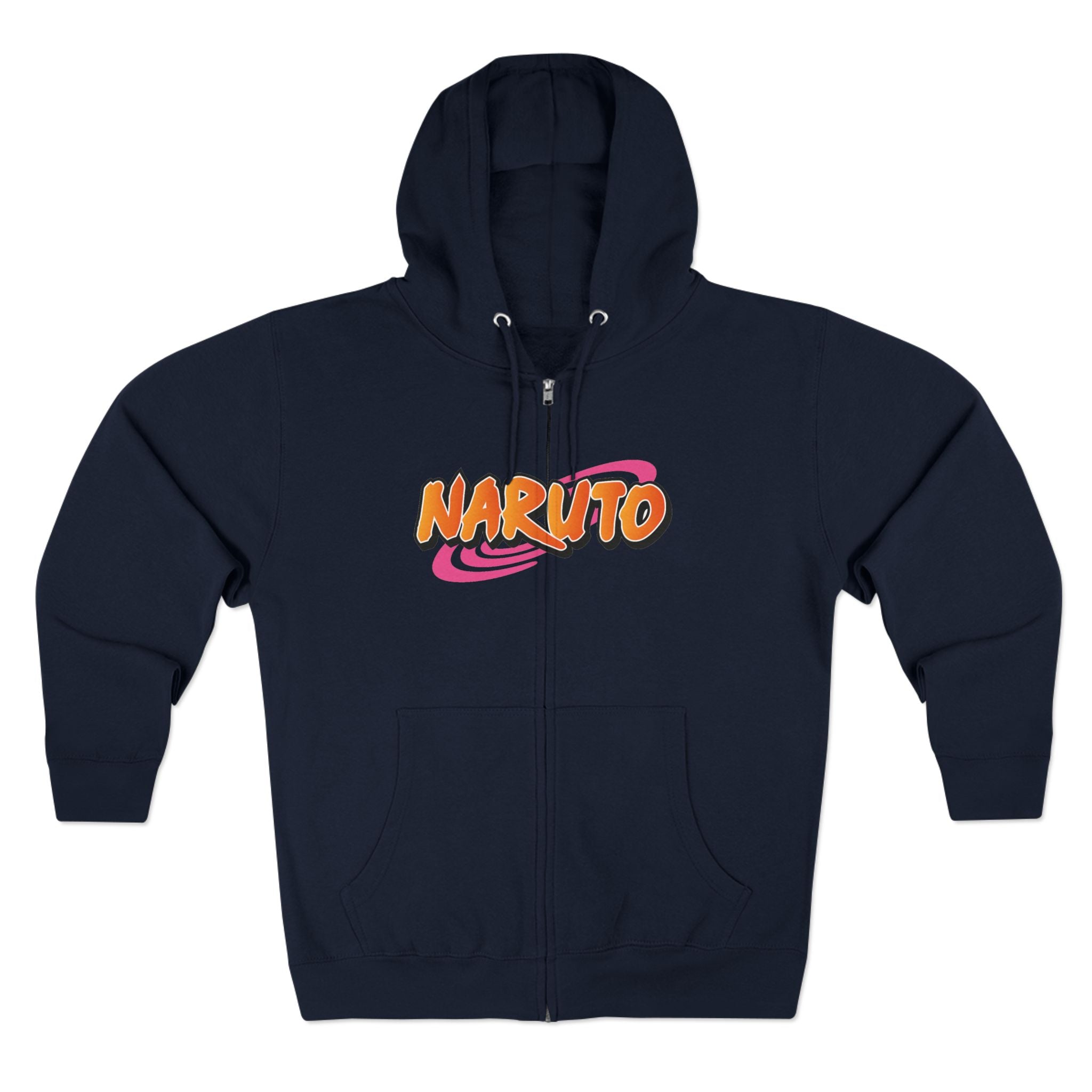 Naruto Zip Hoodie – Naruto, Sasuke & Gaara Anime Graphic Zip-Up