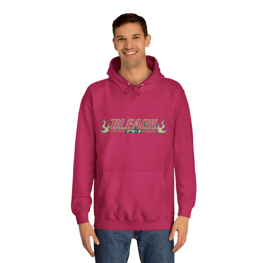Bleach Anime Hoodie — Stylish College Flame Logo & Character Backprint