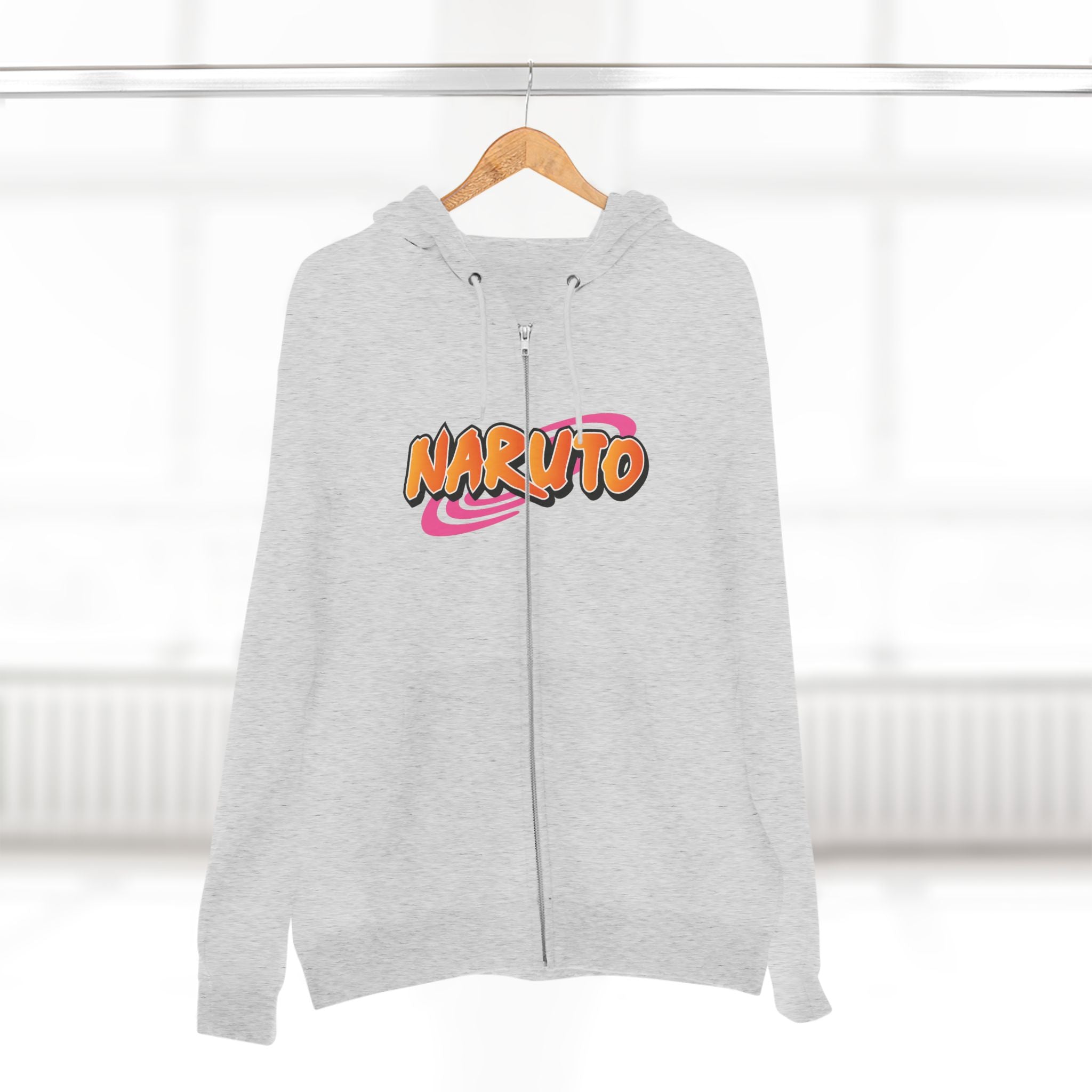 Naruto Zip Hoodie – Naruto, Sasuke & Gaara Anime Graphic Zip-Up