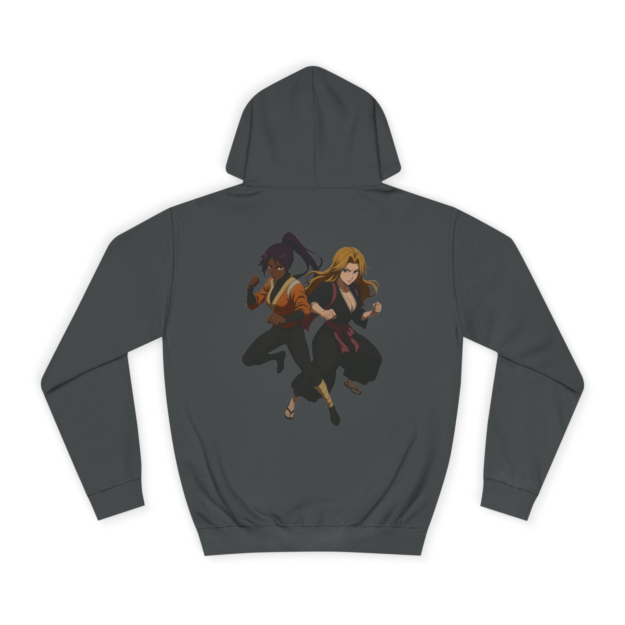 Bleach Anime Hoodie — Stylish College Flame Logo & Character Backprint
