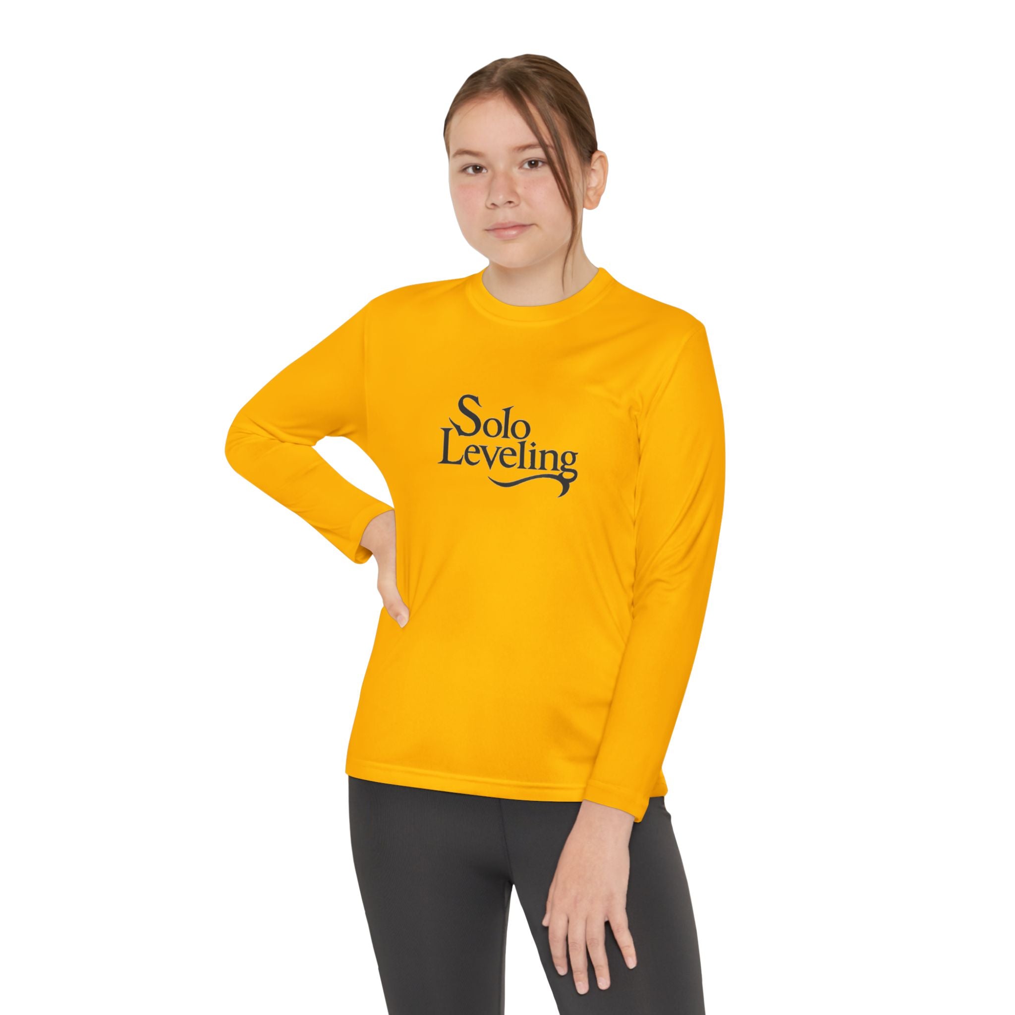Youth Long Sleeve Tee — 'Solo Leveling' Minimal Logo Shirt