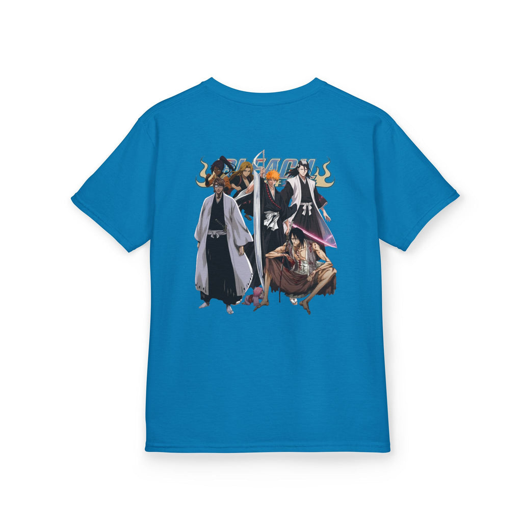 Kids Anime Crew T‑Shirt — Ichigo & Soul Reaper Characters Graphic Tee
