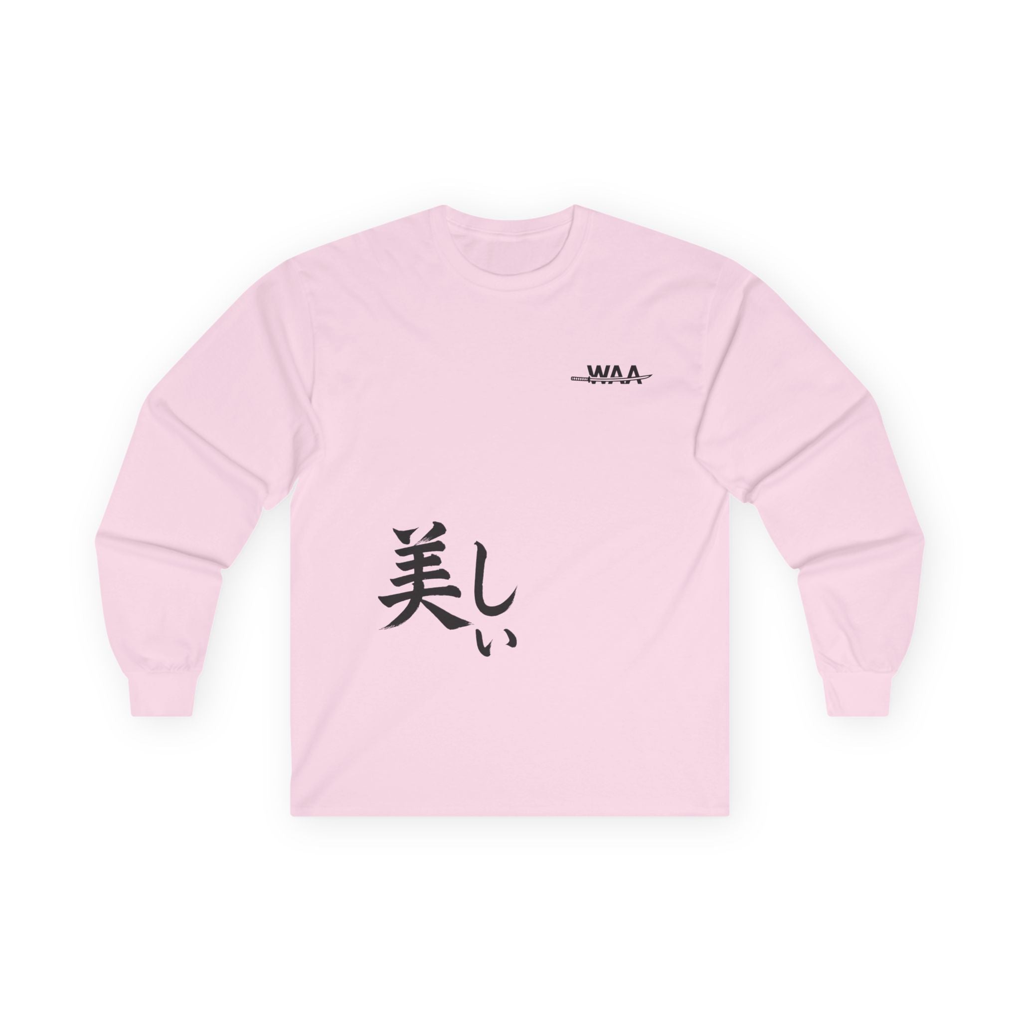 Anime "美しい" Long Sleeve Tee — Cute Kawaii Girl Graphic