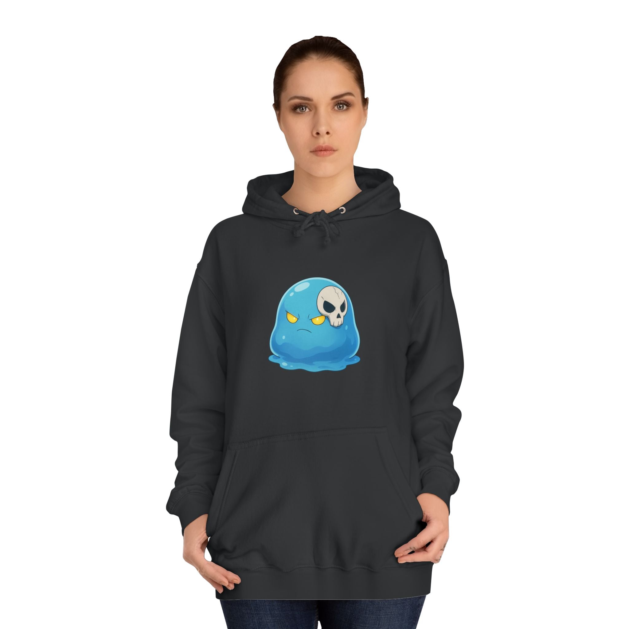 Cute Blue Slime Hoodie — 'Tempest' Gamer College Pullover