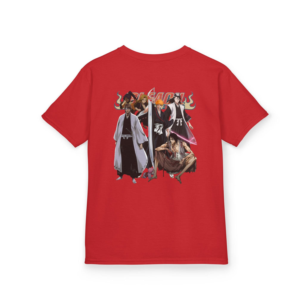 Kids Anime Crew T‑Shirt — Ichigo & Soul Reaper Characters Graphic Tee