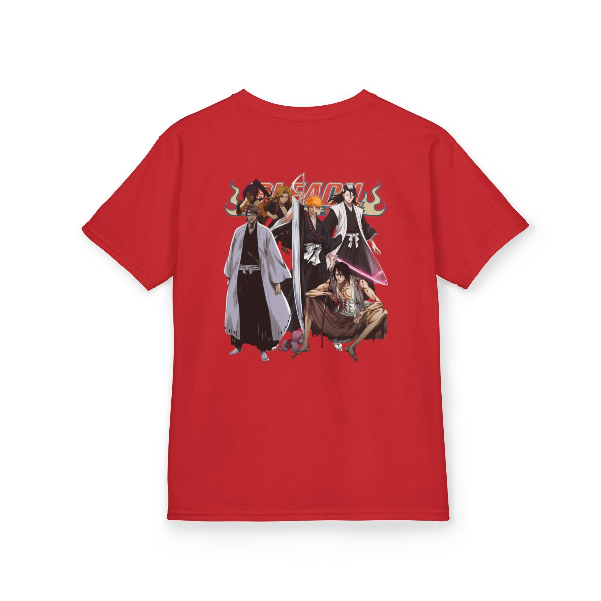 Kids Anime Crew T‑Shirt — Ichigo & Soul Reaper Characters Graphic Tee