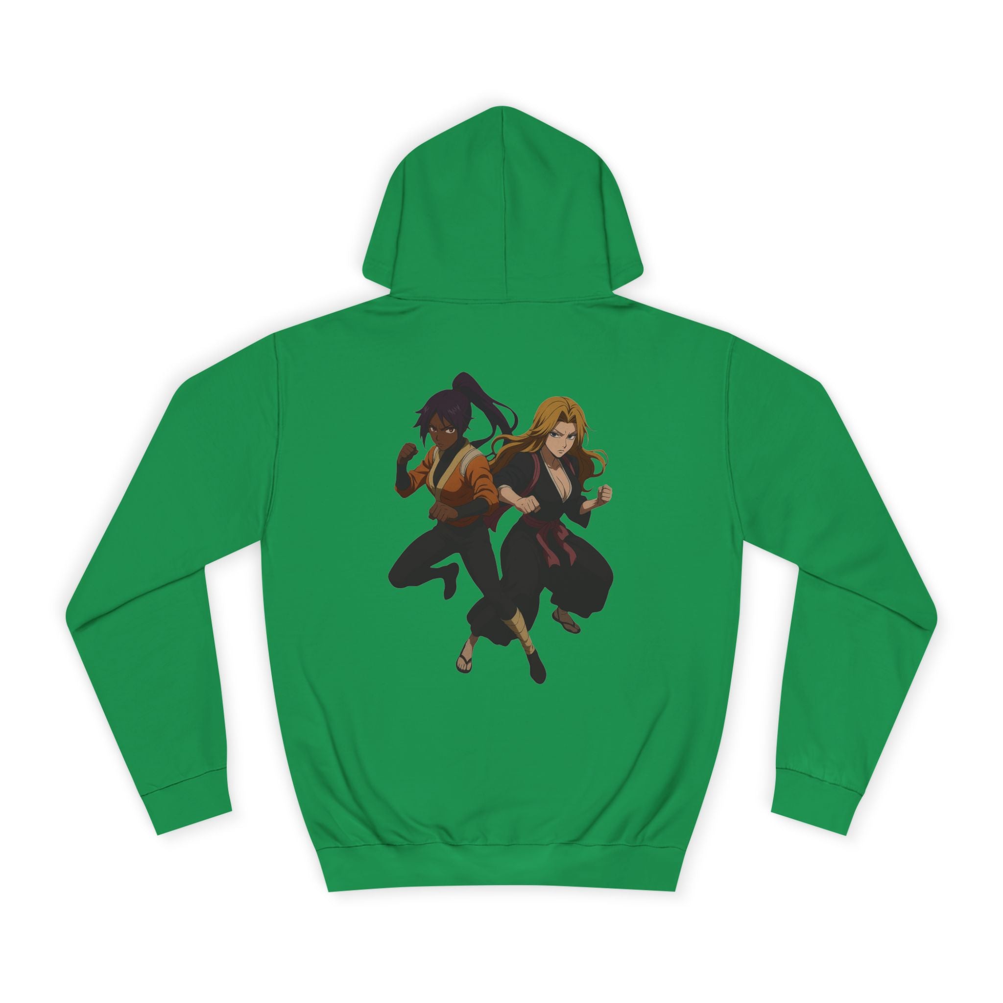 Bleach Anime Hoodie — Stylish College Flame Logo & Character Backprint