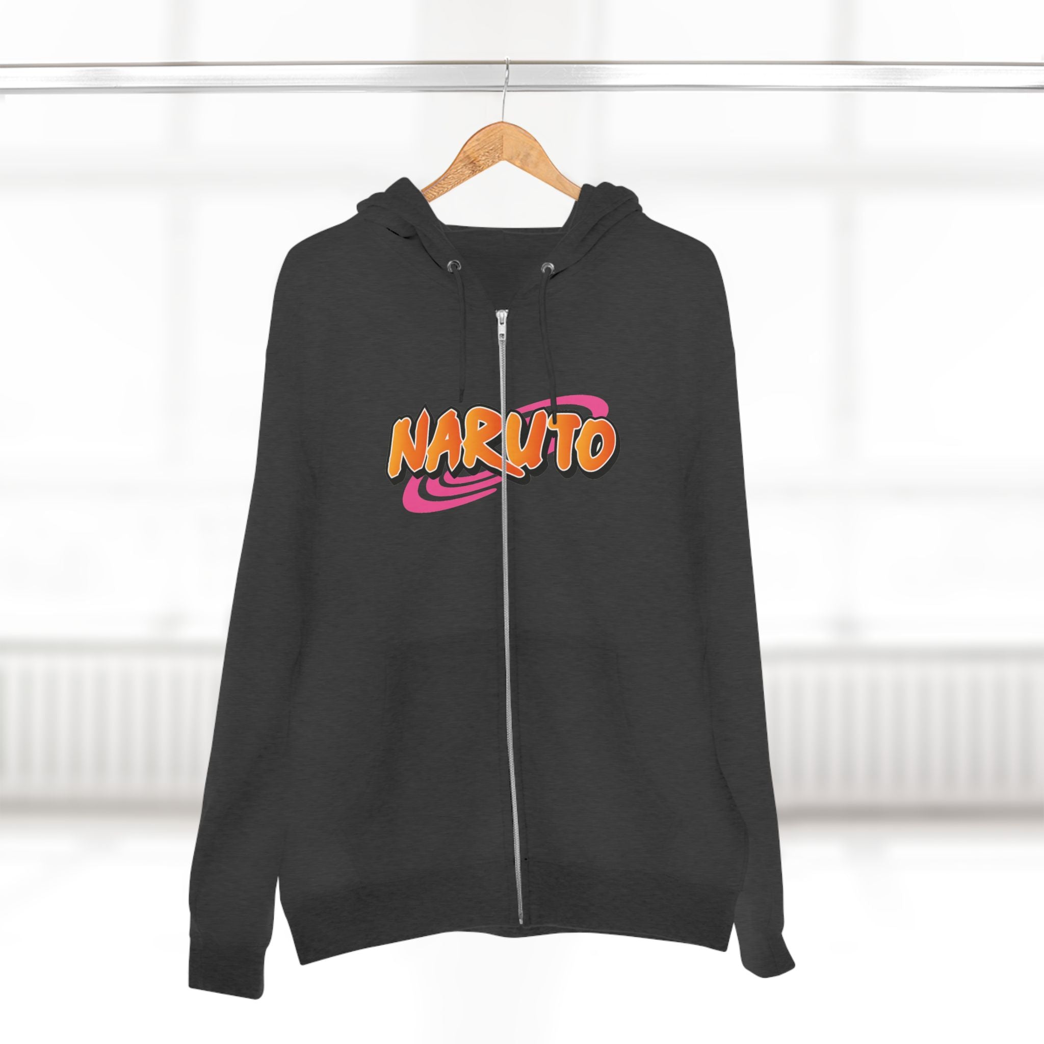 Naruto Zip Hoodie – Naruto, Sasuke & Gaara Anime Graphic Zip-Up