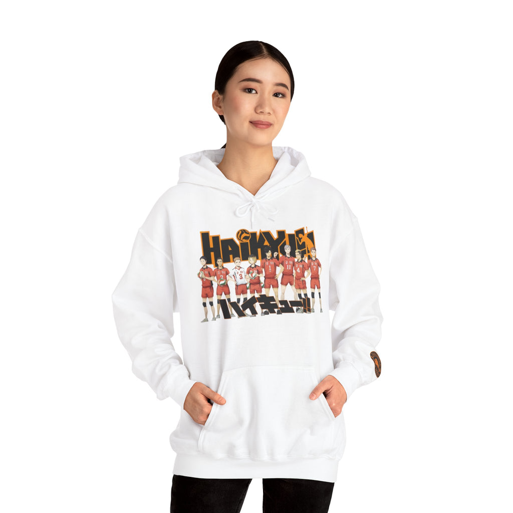 Haikyull Team Lineup Hoodie — Anime Volleyball Crew Sweatshirt