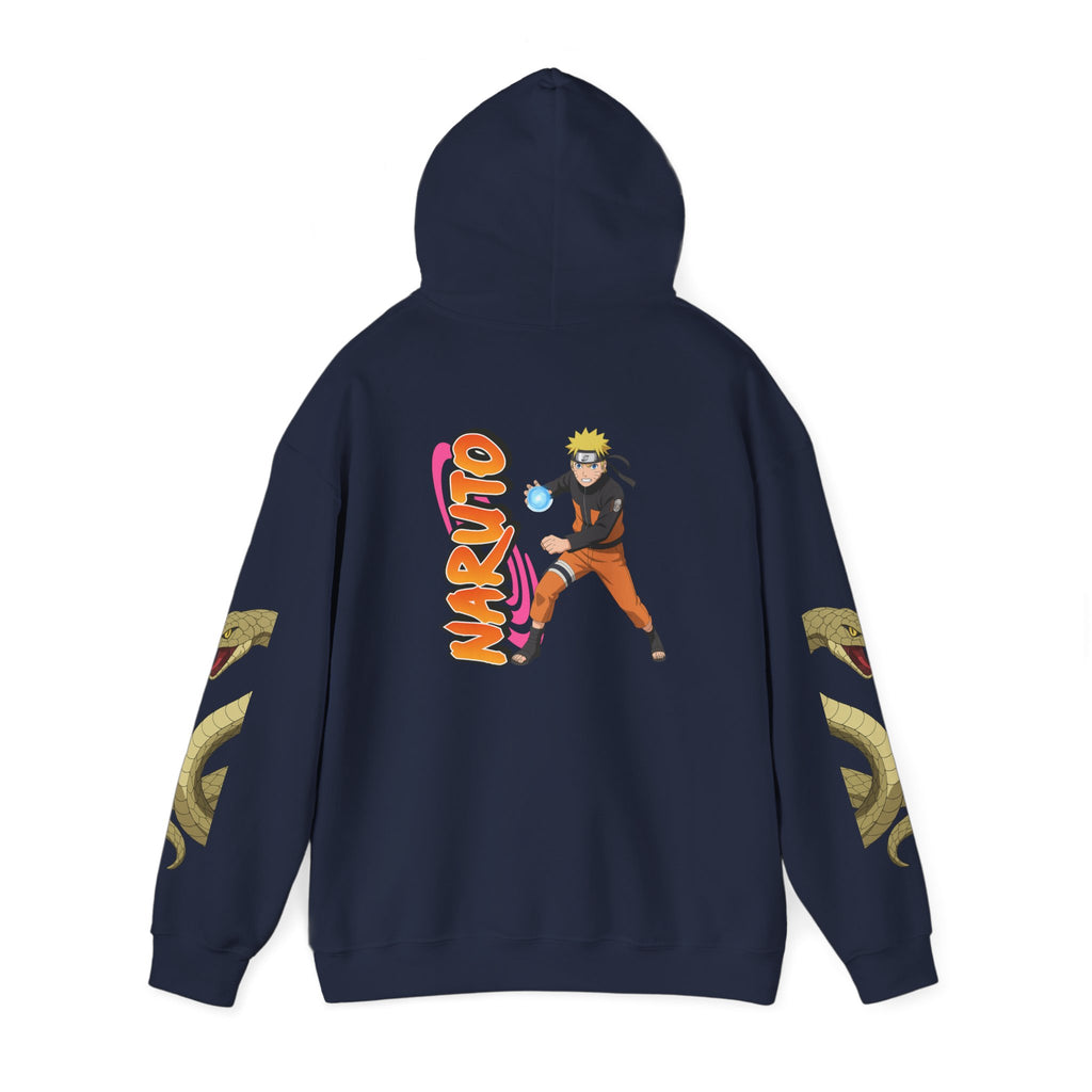 Naruto Hoodie with Orochimaru Quote & Snake Sleeve Graphics