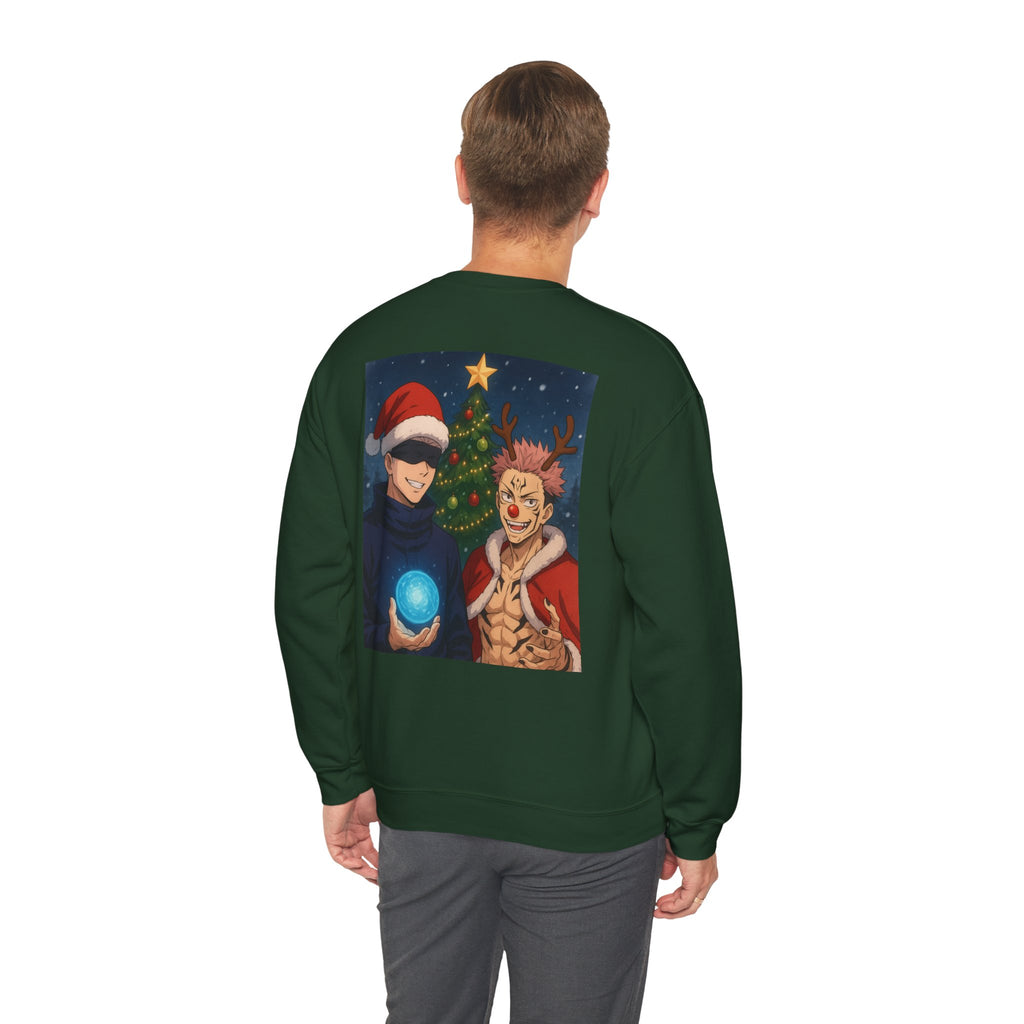 Jujutsu Kaisen Christmas Crewneck Sweatshirt — Holiday Anime Sweatshirt