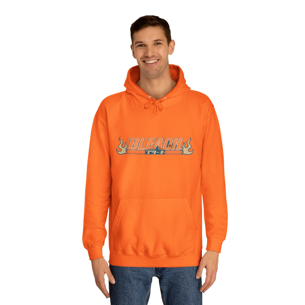 Bleach Anime Hoodie — Stylish College Flame Logo & Character Backprint