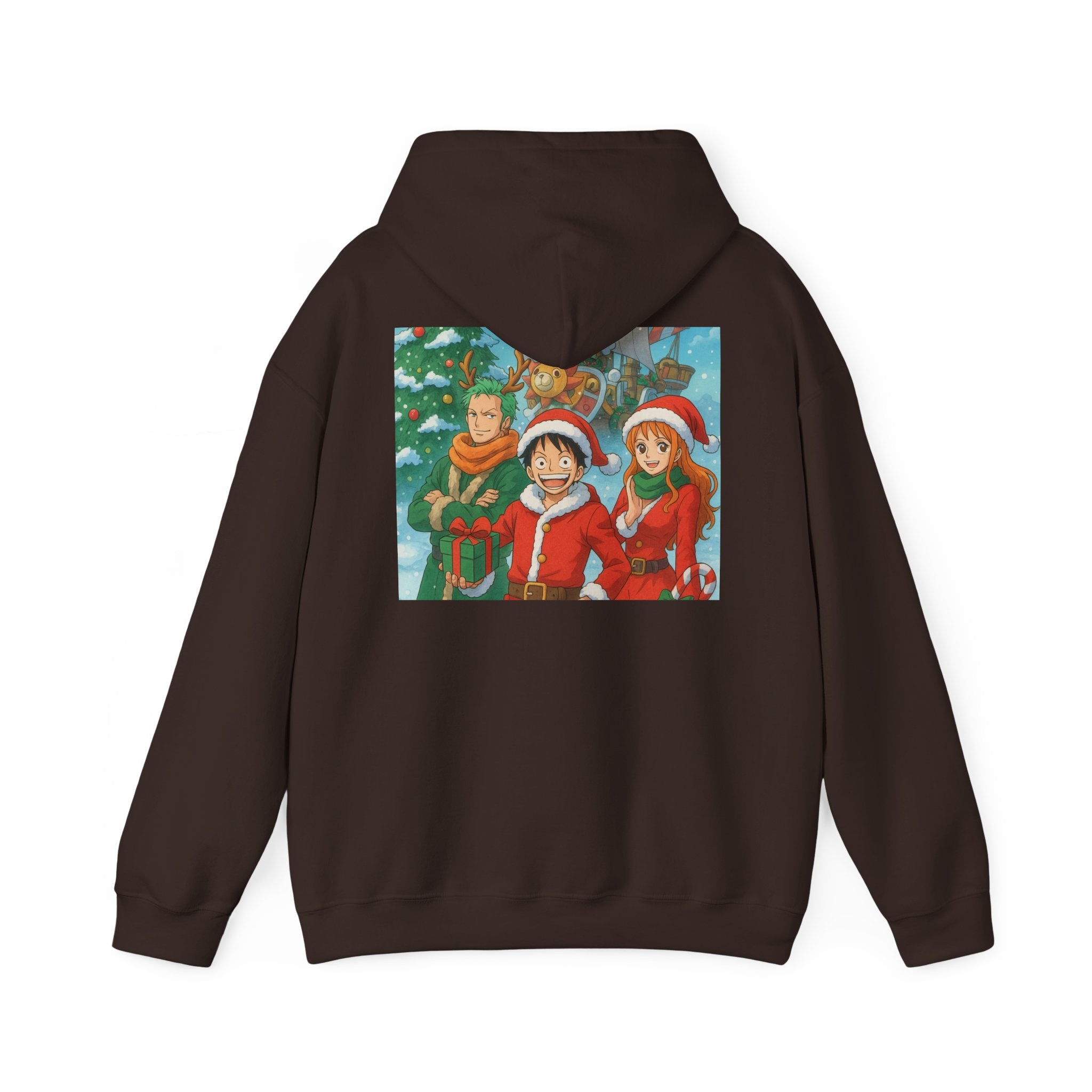 One Piece Hoodie — Luffy Crew Christmas Graphic Pullover