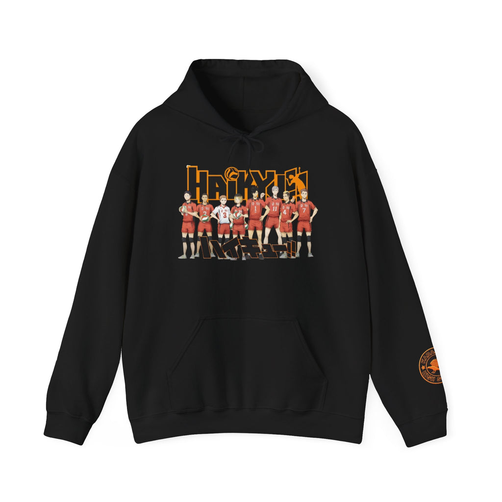 Haikyull Team Lineup Hoodie — Anime Volleyball Crew Sweatshirt