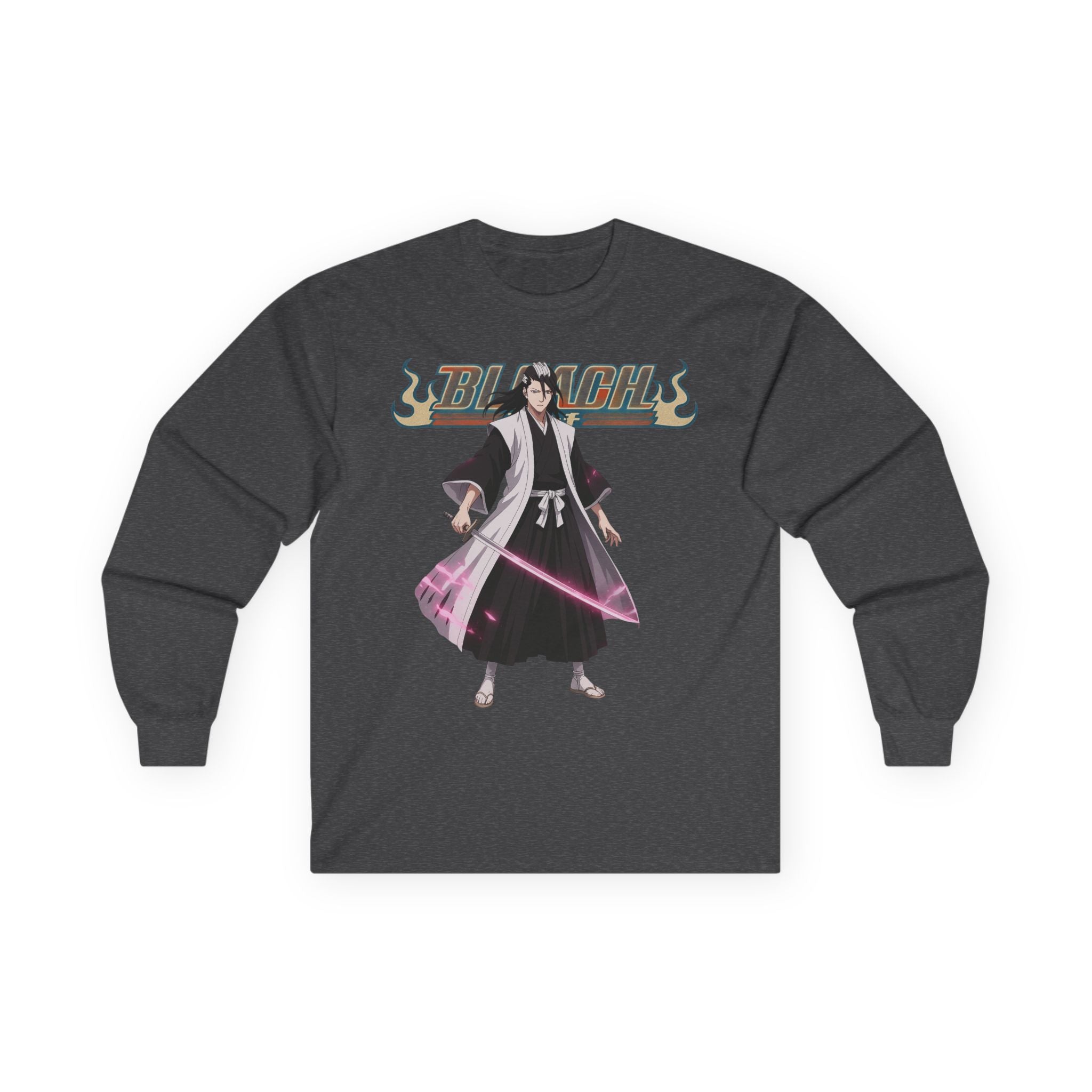 Anime-Inspired Long Sleeve Tee — 'Bleach' Style Soul Reaper Graphic