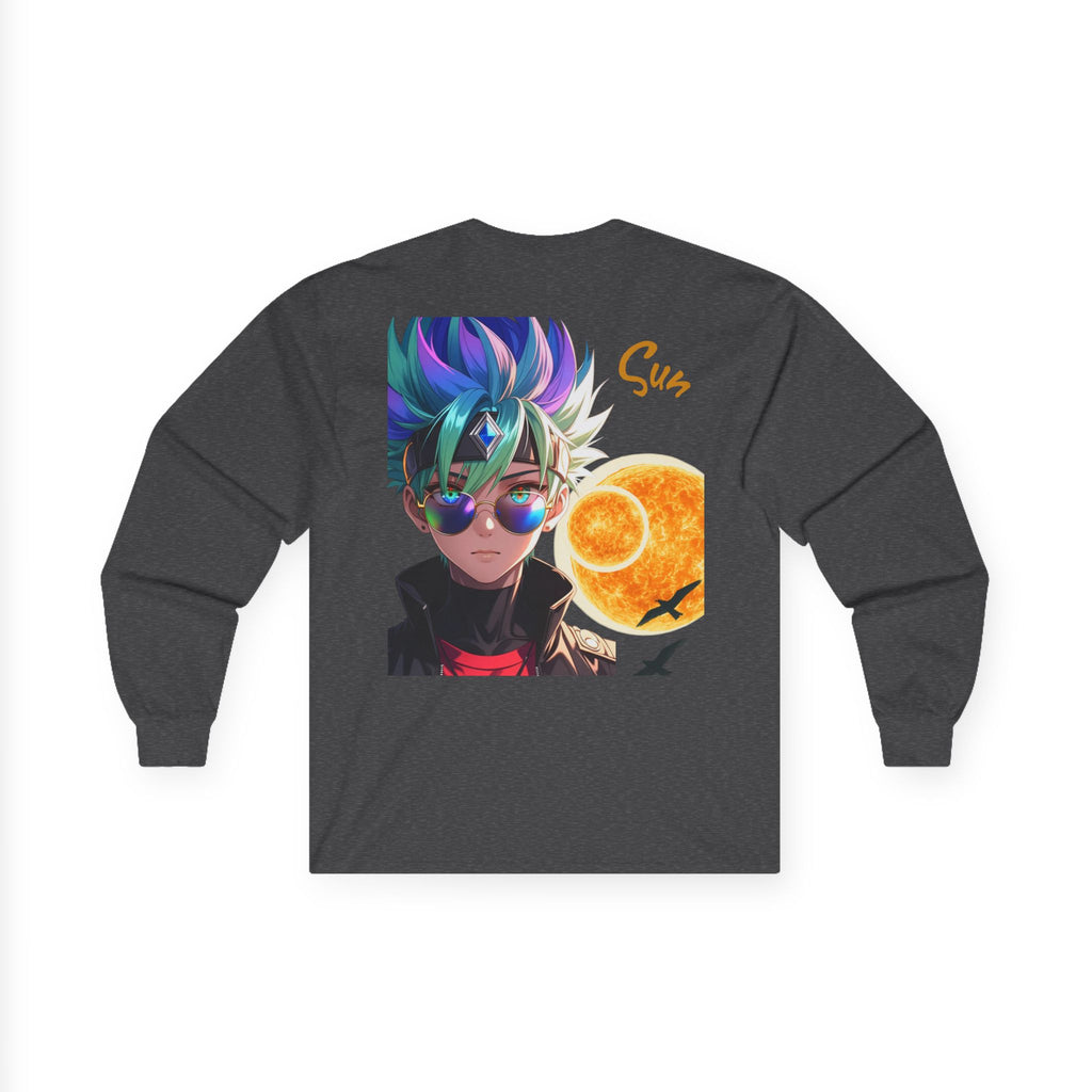 Long Sleeve Tee — Colorful Anime Boy 'Sun' Graphic