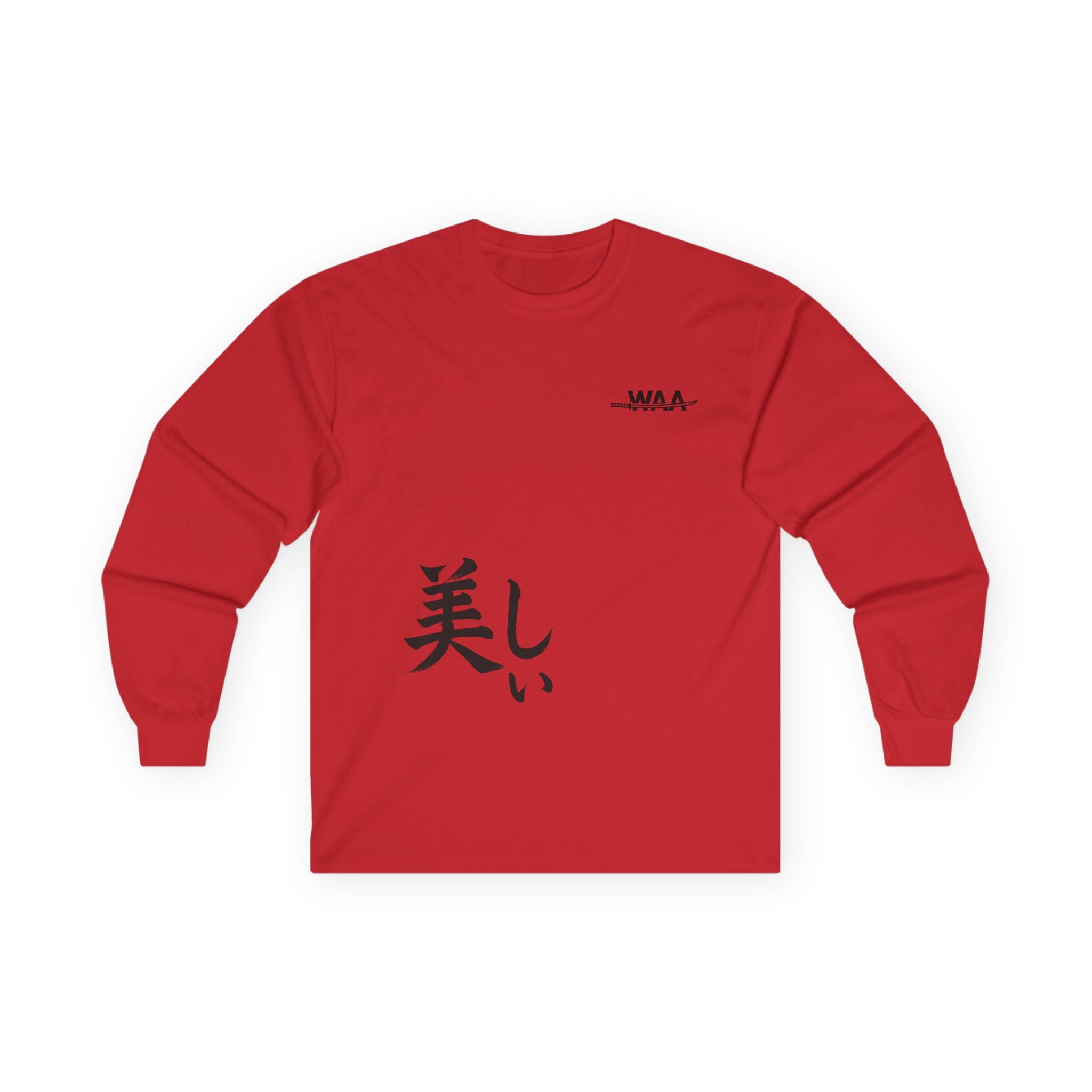 Anime "美しい" Long Sleeve Tee — Cute Kawaii Girl Graphic
