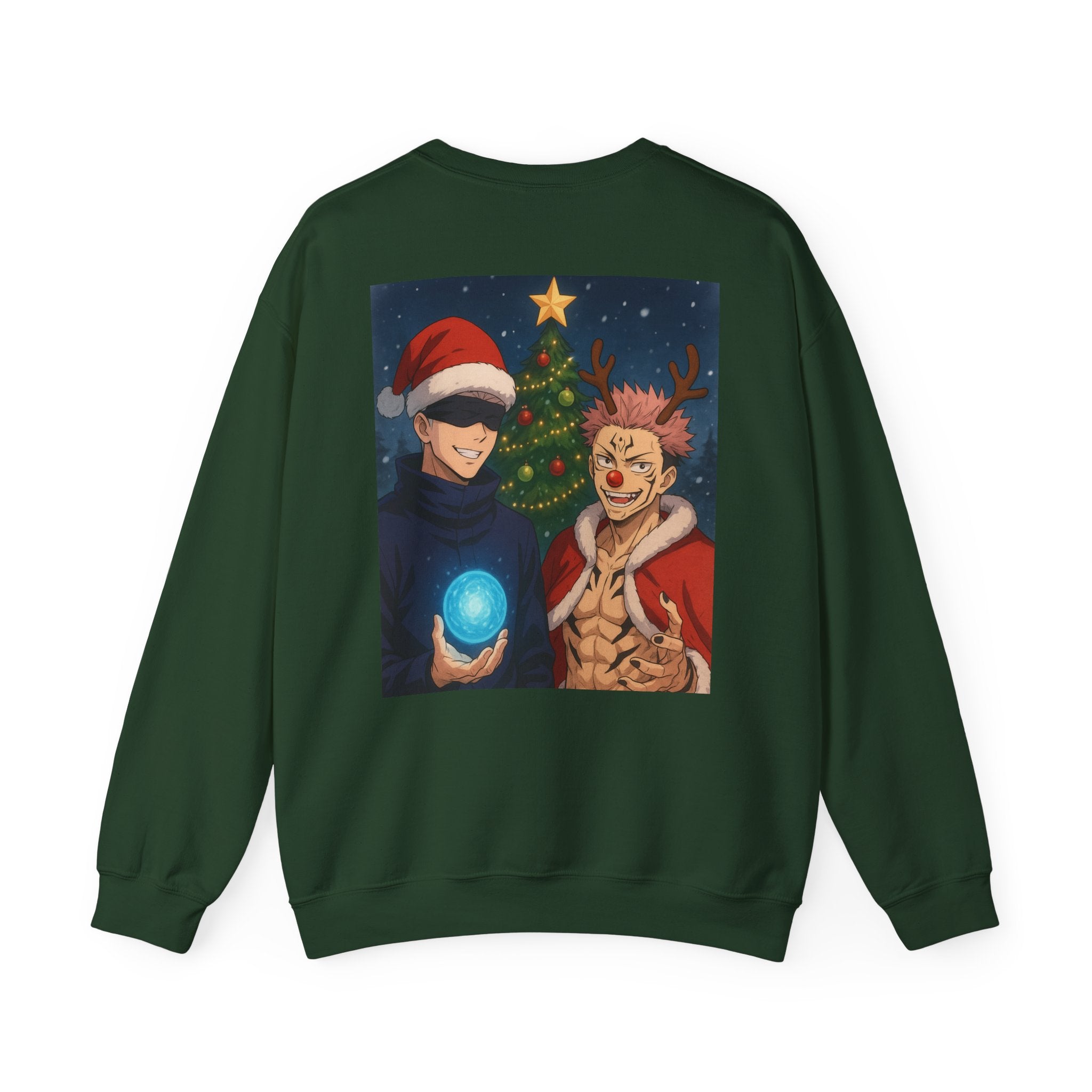 Jujutsu Kaisen Christmas Crewneck Sweatshirt — Holiday Anime Sweatshirt