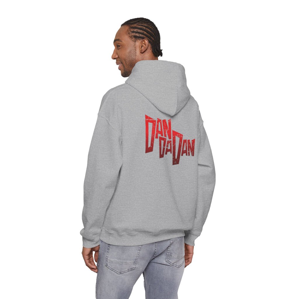Hoodie — Red "Dandadan" Graphic Streetwear Pullover