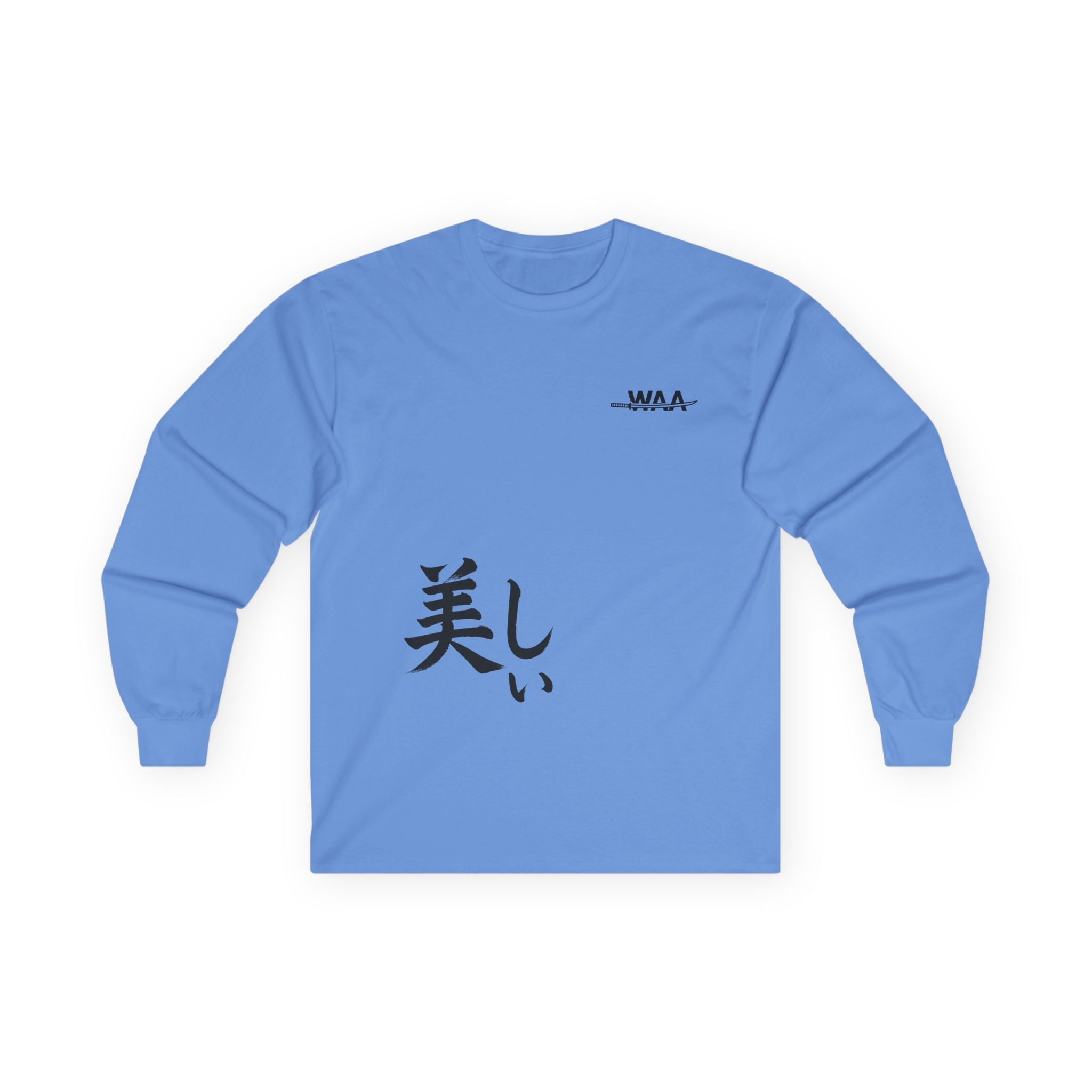 Anime "美しい" Long Sleeve Tee — Cute Kawaii Girl Graphic