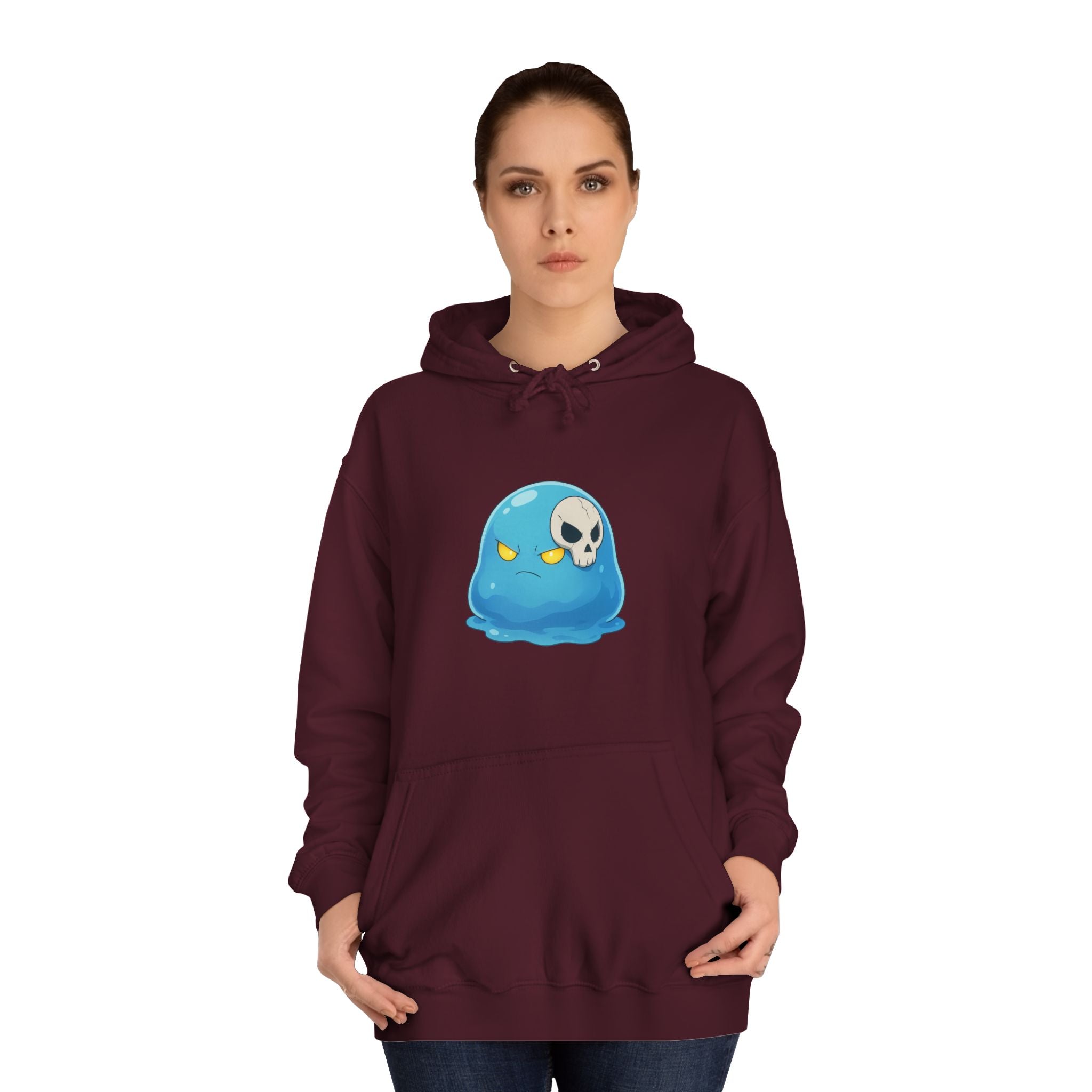 Cute Blue Slime Hoodie — 'Tempest' Gamer College Pullover