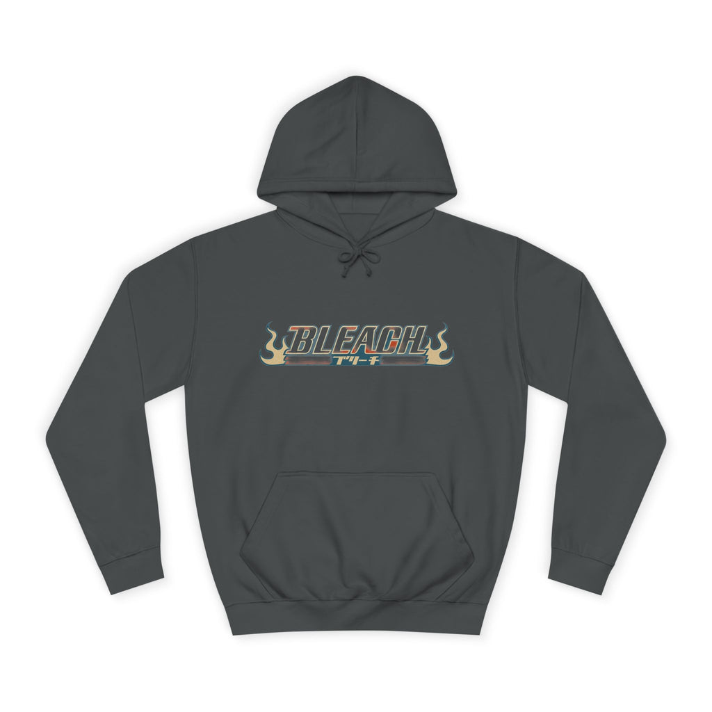 Bleach Anime Hoodie — Stylish College Flame Logo & Character Backprint