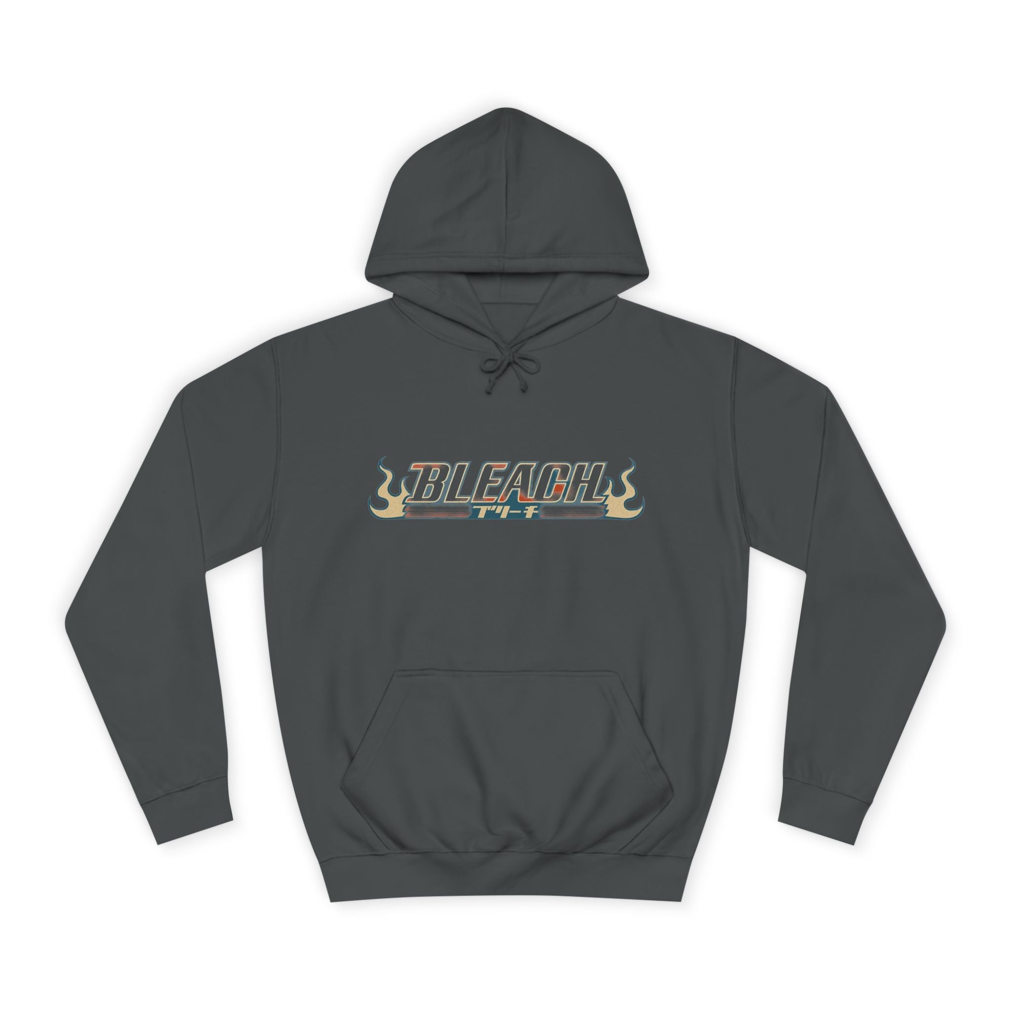 Bleach Anime Hoodie — Stylish College Flame Logo & Character Backprint