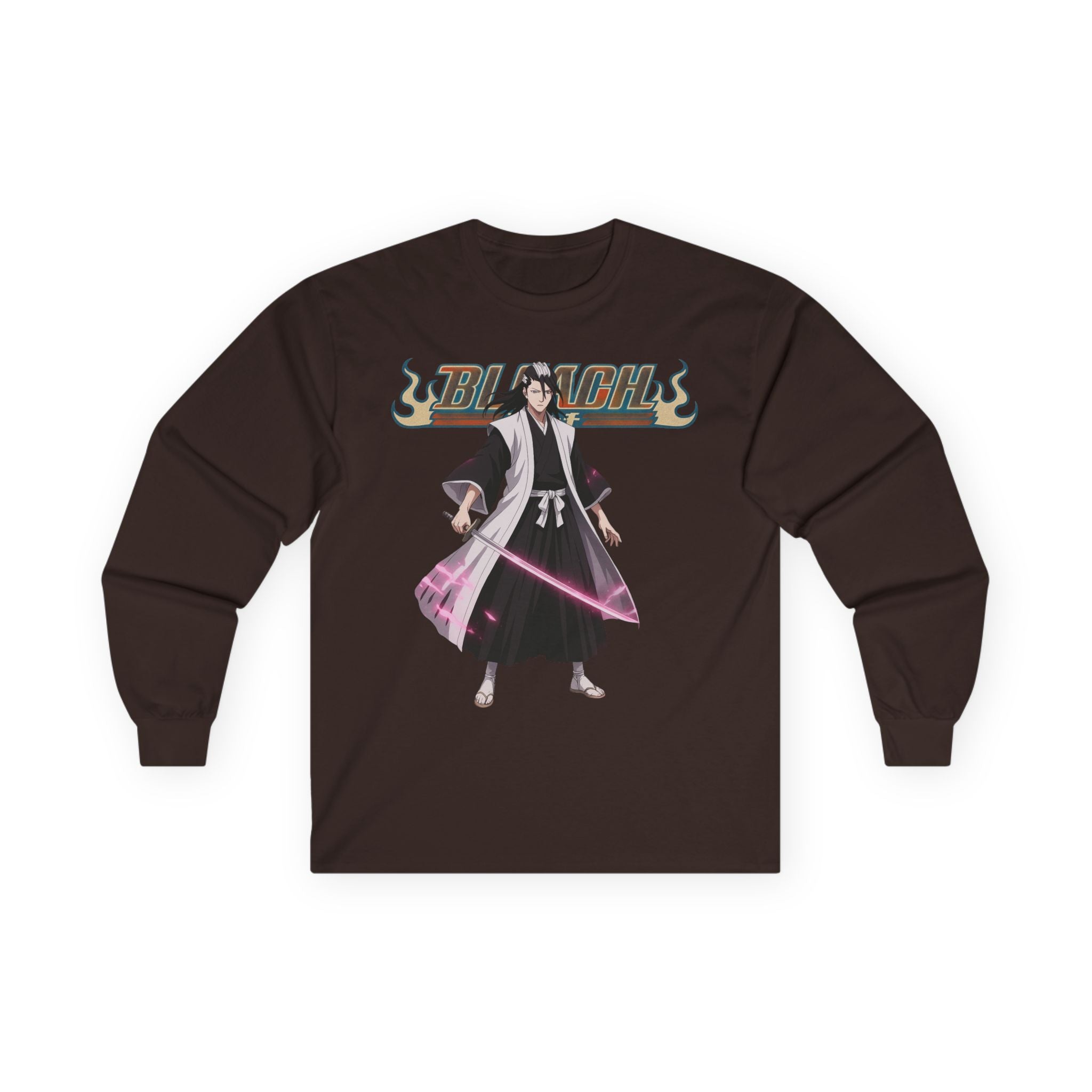 Anime-Inspired Long Sleeve Tee — 'Bleach' Style Soul Reaper Graphic