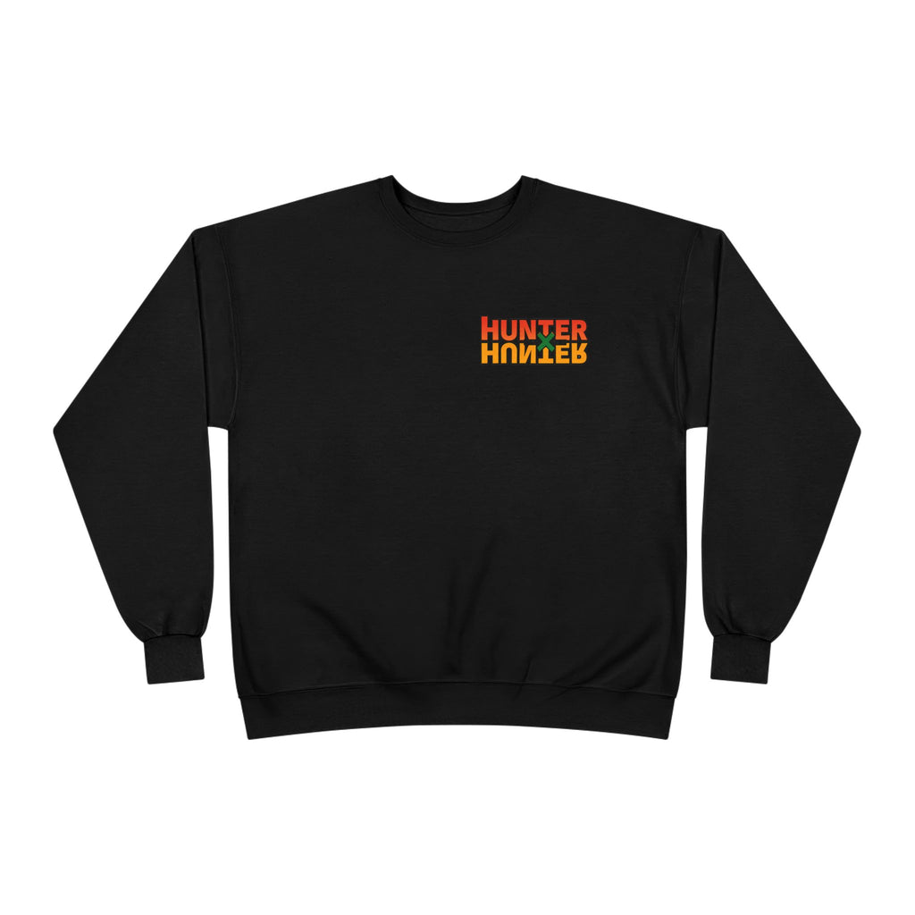 Merry Christmas Anime Crewneck Sweatshirt — 'Hunter' Front Logo & Festive Back Design